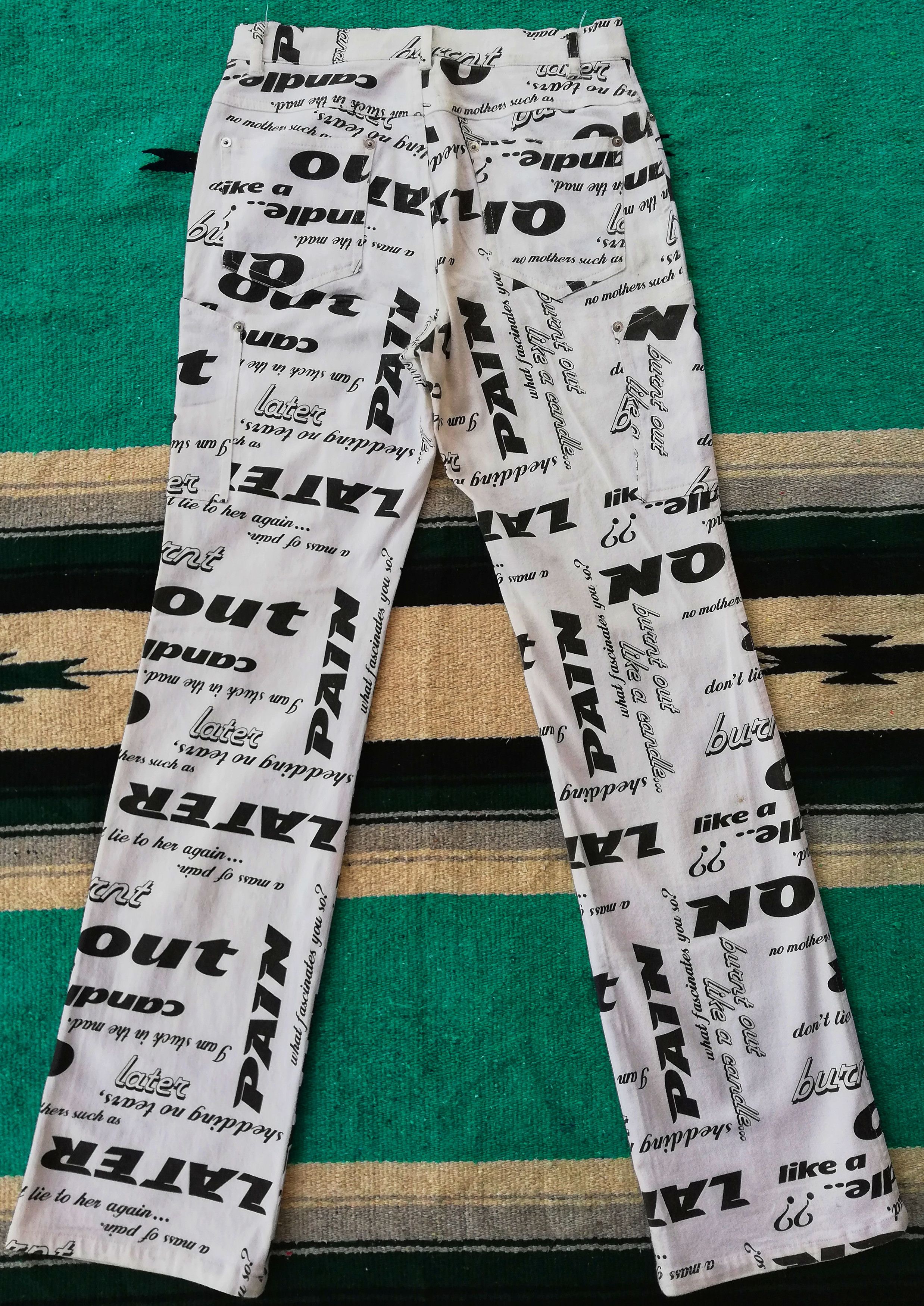 Designer × Japanese Brand 🔥Algonquins Fullprint Straight Cut Denim Pantsuit🔥 Size US 28 / EU 44 - 10 Thumbnail