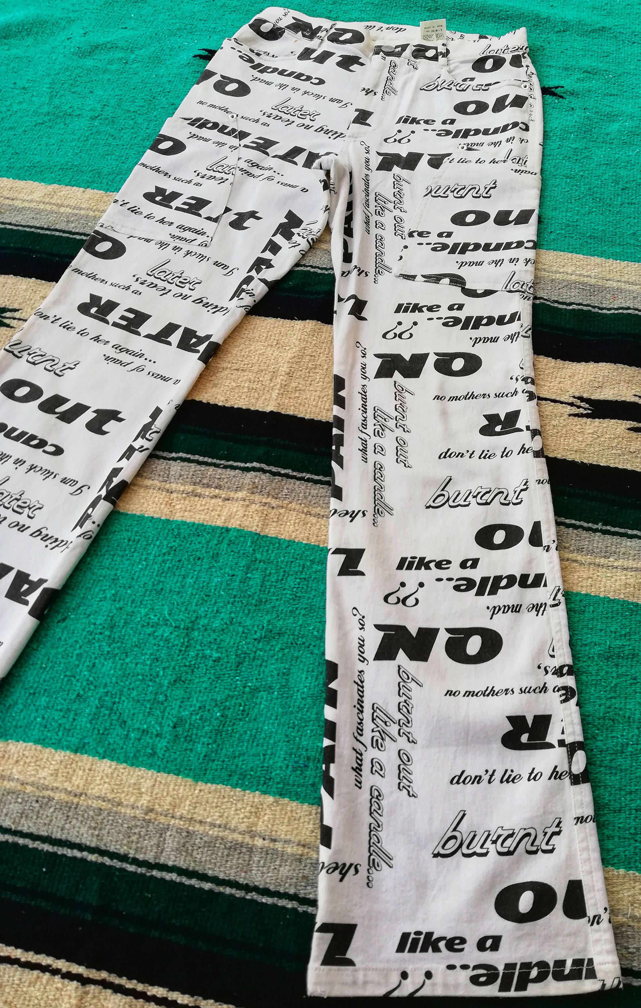 Designer × Japanese Brand 🔥Algonquins Fullprint Straight Cut Denim Pantsuit🔥 Size US 28 / EU 44 - 2 Thumbnail
