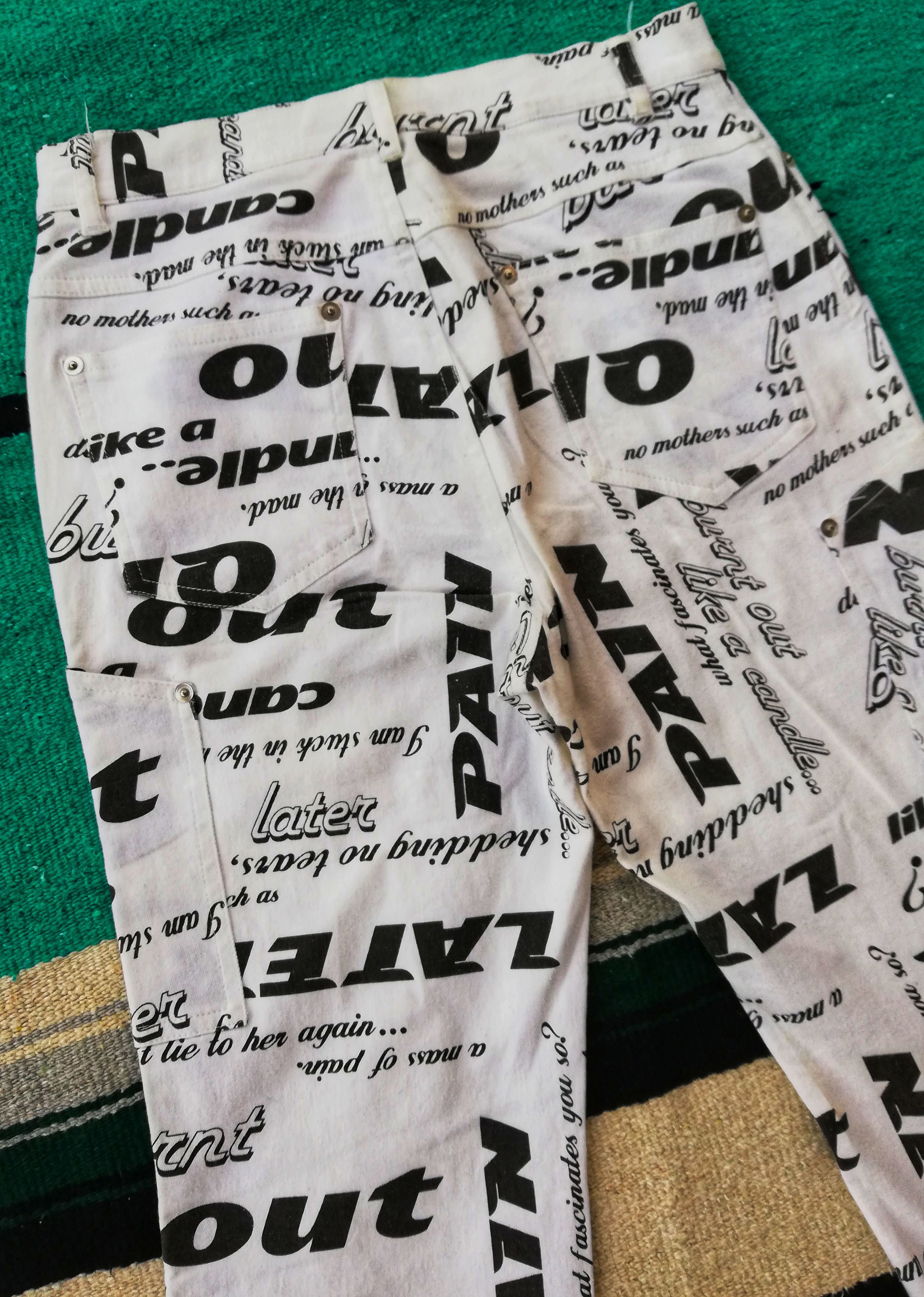 Designer × Japanese Brand 🔥Algonquins Fullprint Straight Cut Denim Pantsuit🔥 Size US 28 / EU 44 - 11 Thumbnail
