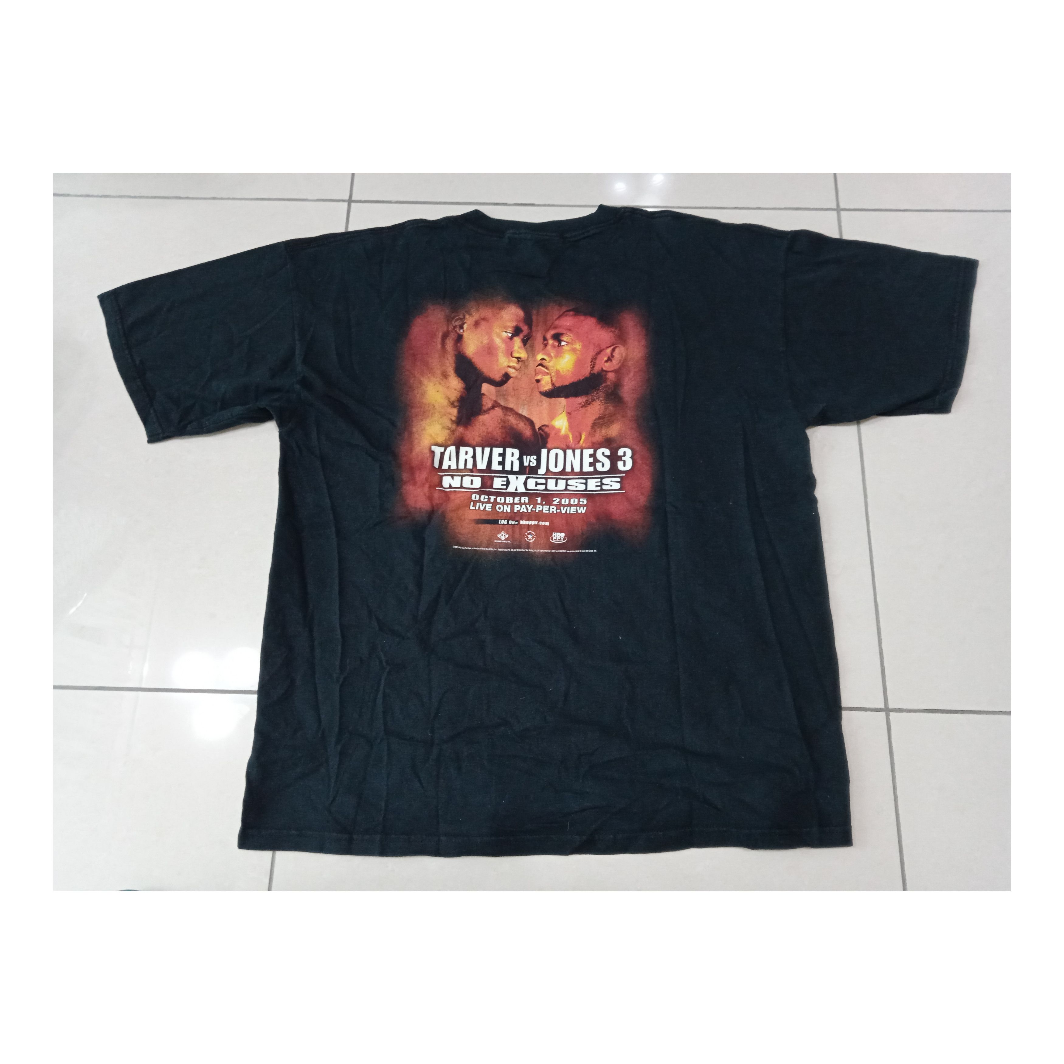 Vintage Vintage 00s Jones Vs Tarver 3 BoxingT Shirt Retro Size US XL / EU 56 / 4 - 1 Thumbnail