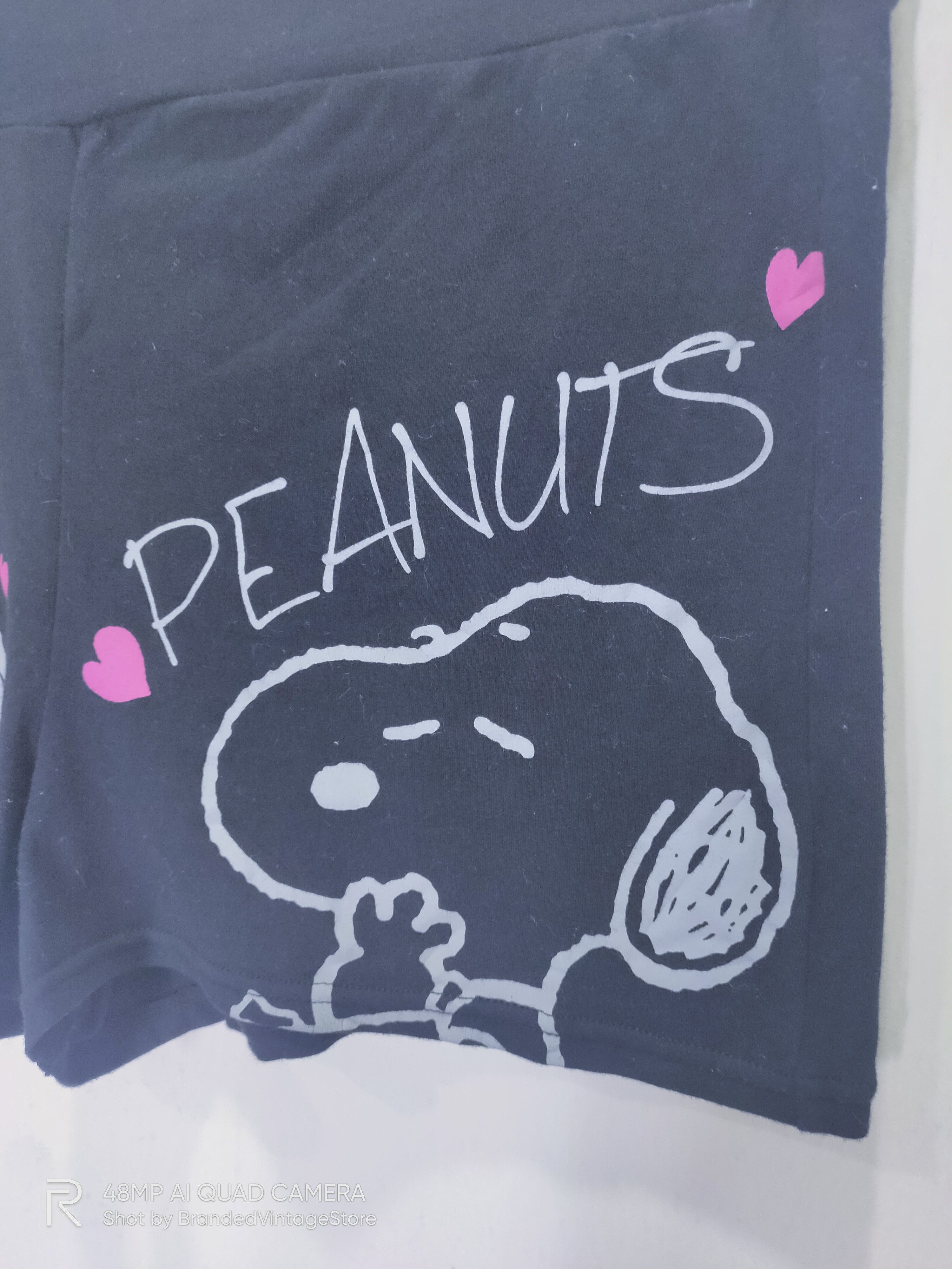 Cartoon Network × Peanuts PEANUT Black Soft Cotton Elastic Waist Art Boxer Short Pant Size 30" / US 8 / IT 44 - 5 Thumbnail