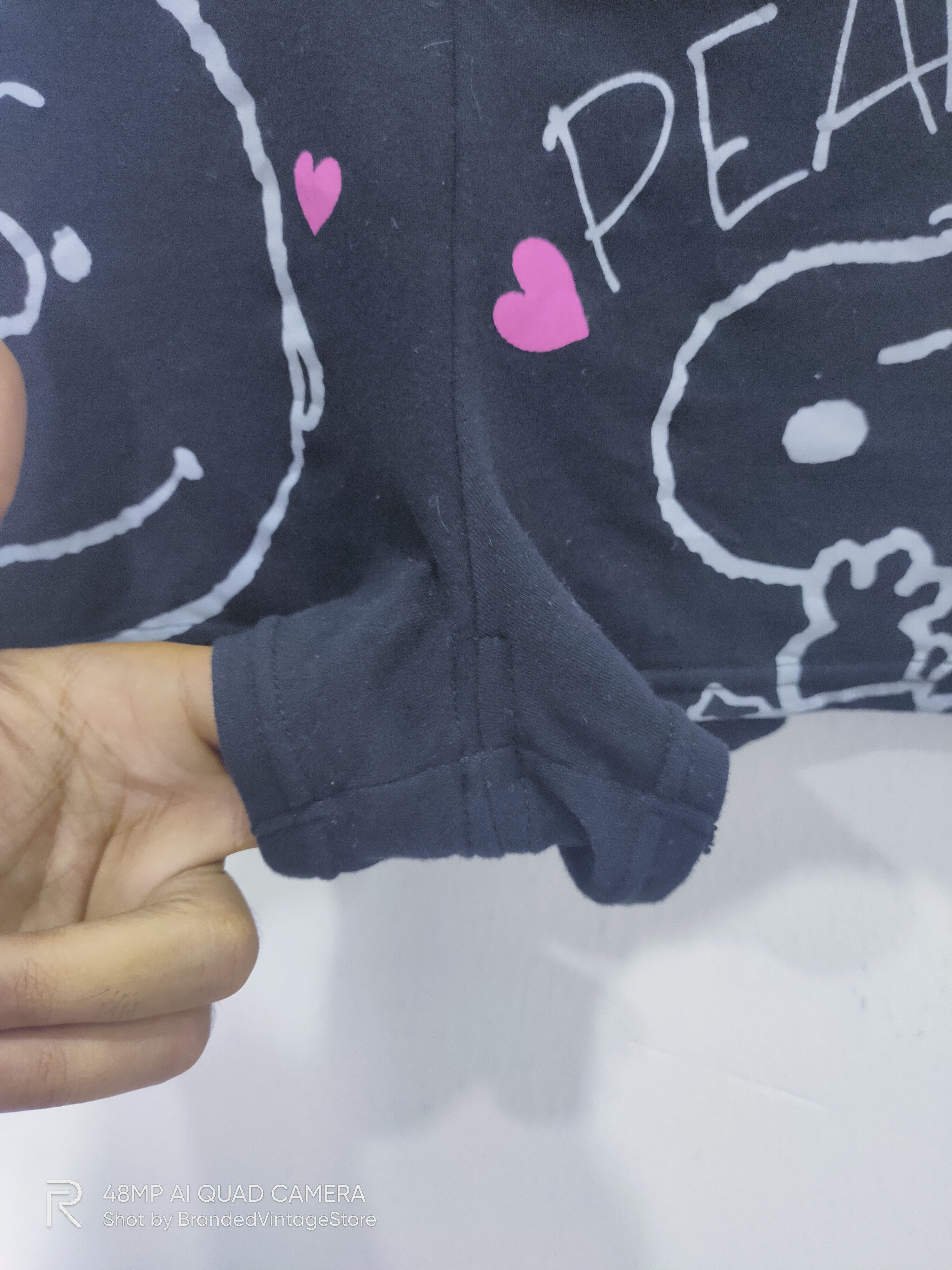 Cartoon Network × Peanuts PEANUT Black Soft Cotton Elastic Waist Art Boxer Short Pant Size 30" / US 8 / IT 44 - 6 Thumbnail