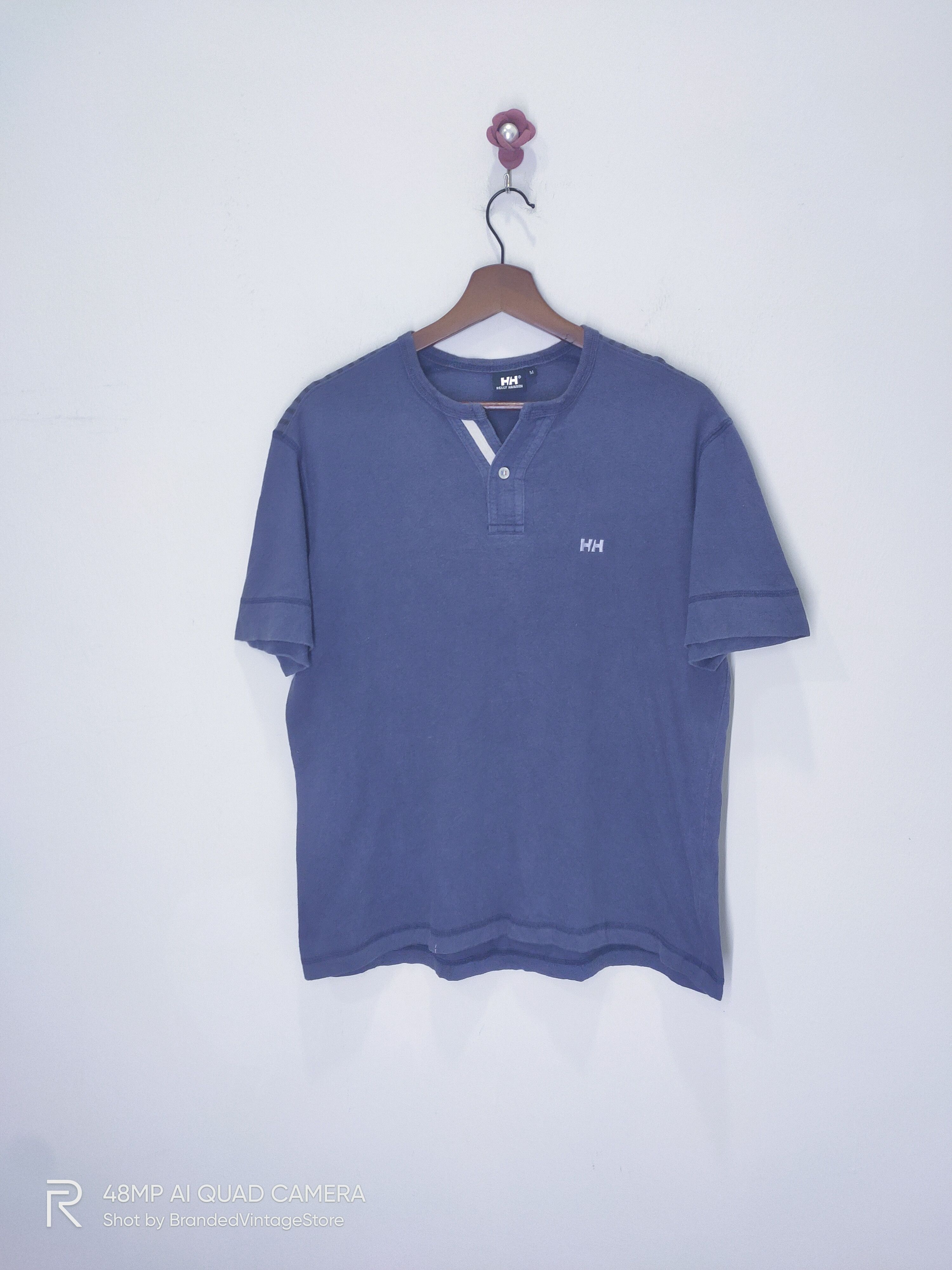 American Stitch × Helly Hansen × Japanese Brand Vintage HELLY HANSEN Rare Half Button Streetwear Polo Shirt Size US M / EU 48-50 / 2 - 1 Thumbnail