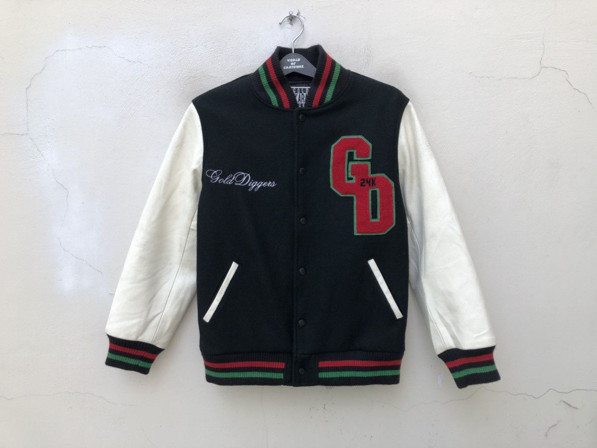Leather Japan Designer 24 Karats Gold Diggers Varsity Jacket Size US M / EU 48-50 / 2 - 13 Thumbnail