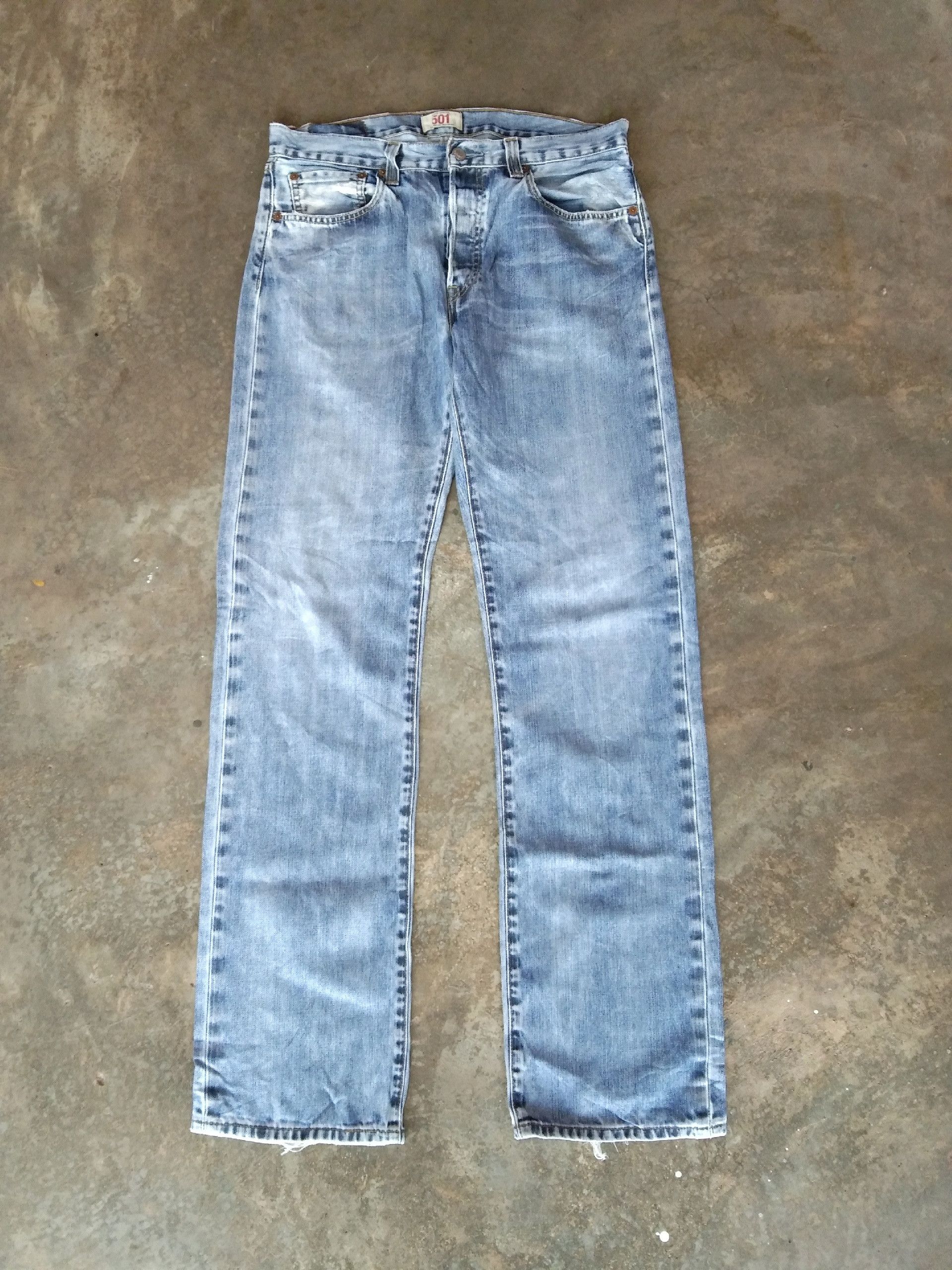 image of Levis x Vintage Levi's 501 Distressed Jeans 33X34 in Blue, Men's