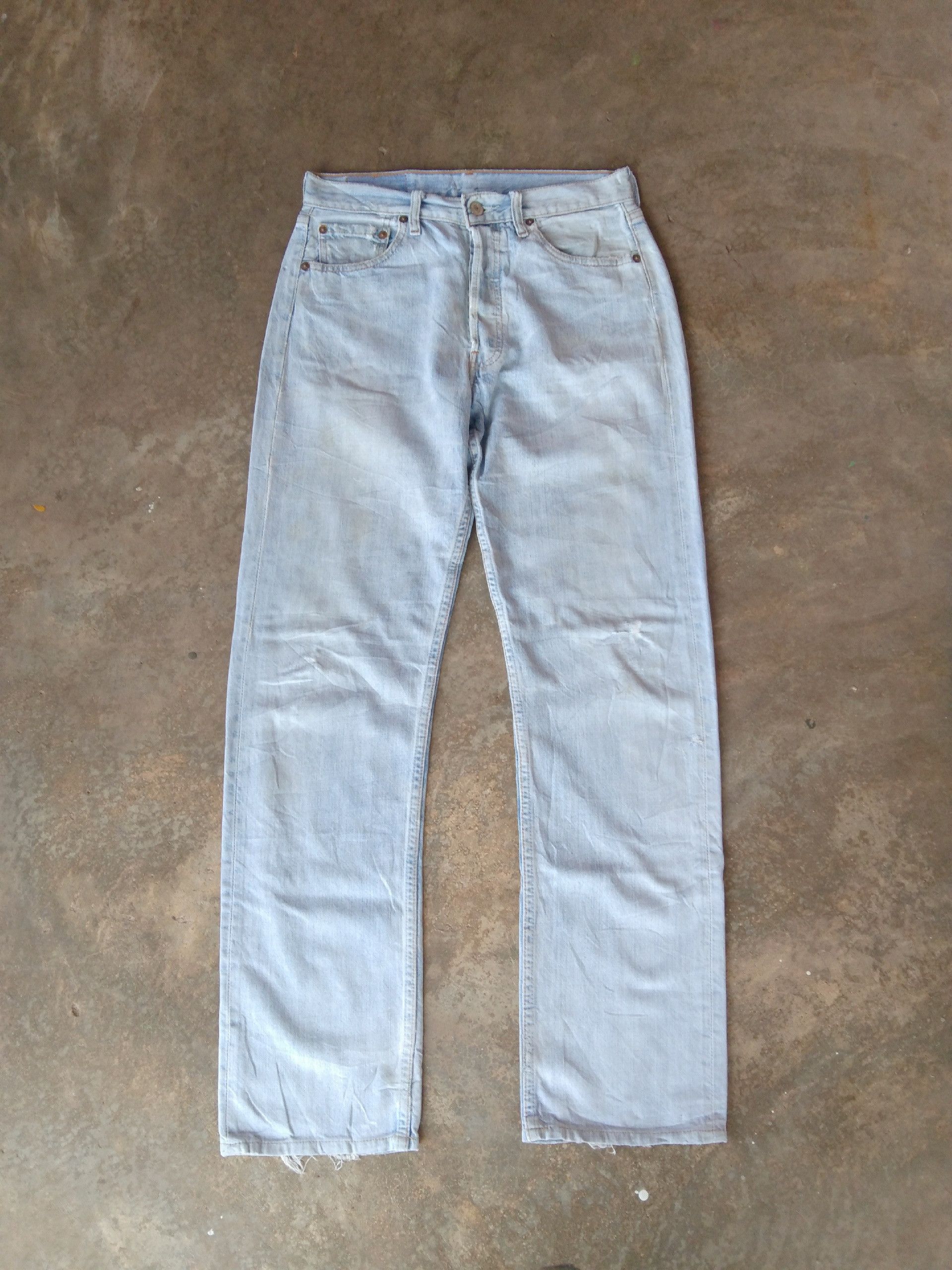 Levi's Vintage Levi's 501 Straight Leg Distressed Jeans 28x30 Size US 28 / EU 44 - 1 Thumbnail