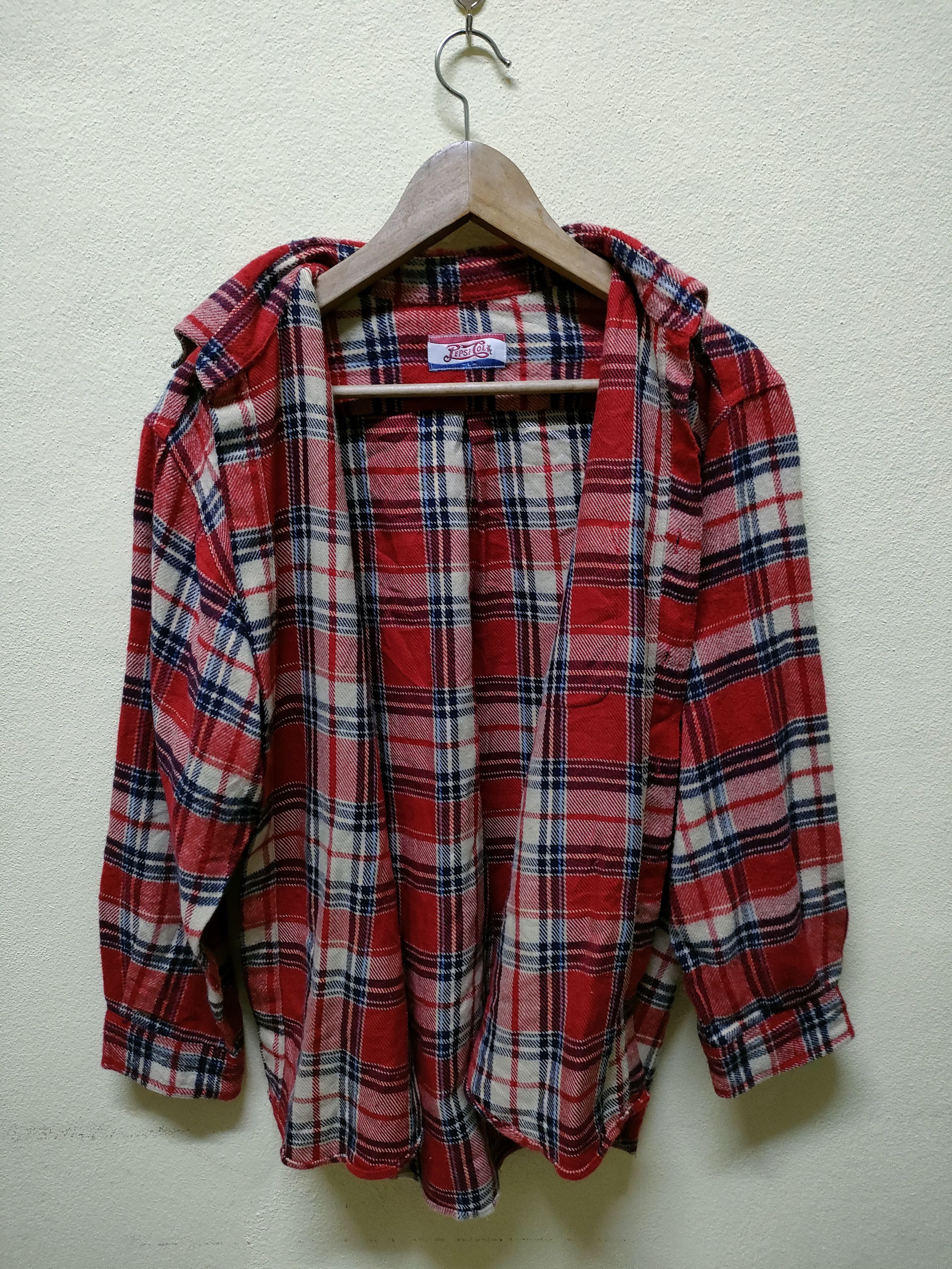 Flannel × Pepsi × Vintage 🔥 Steal 🔥 Vintage Pepsi Cola Flannel Size US L / EU 52-54 / 3 - 7 Thumbnail
