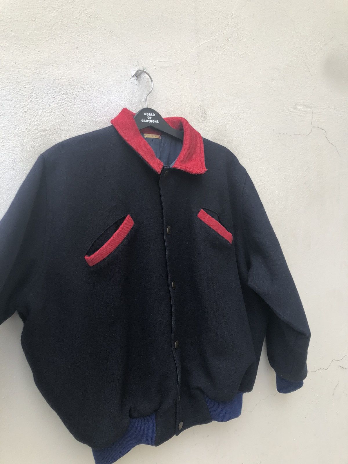 PERSON'S 80s Person’s Japan Spell Out Varsity Oversize Bomber Wool Size US XL / EU 56 / 4 - 16 Thumbnail