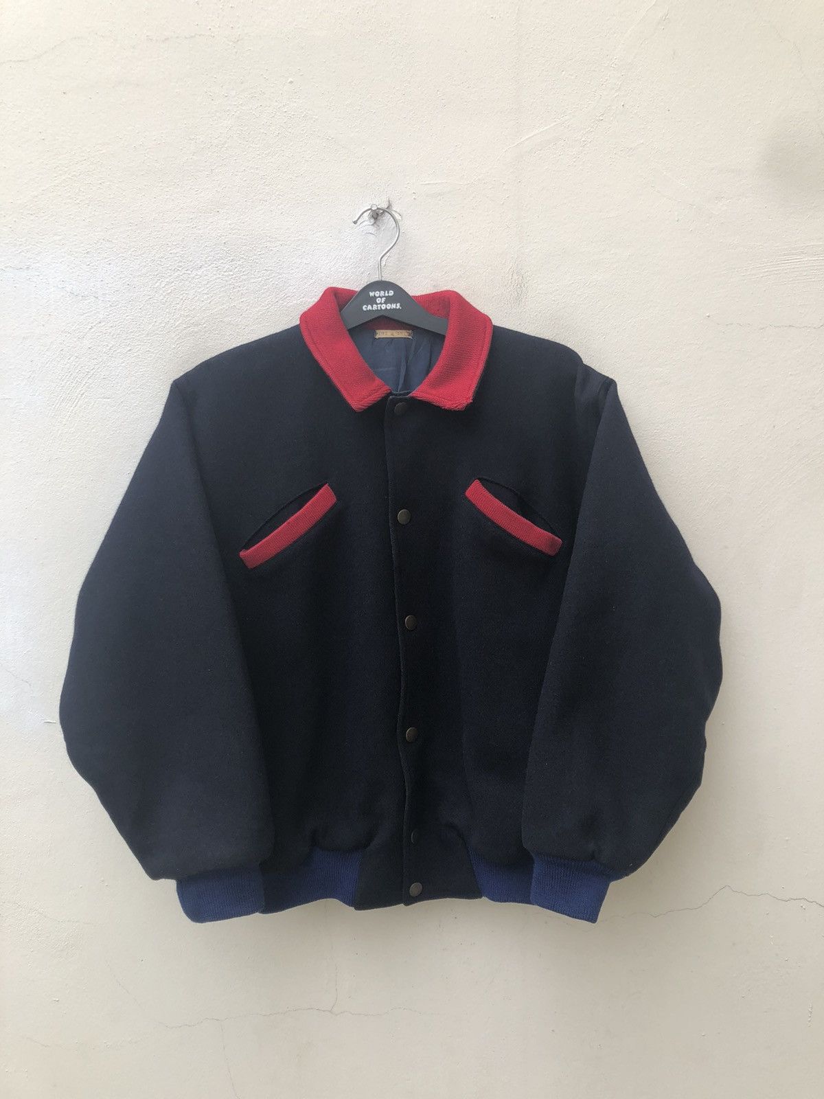 PERSON'S 80s Person’s Japan Spell Out Varsity Oversize Bomber Wool Size US XL / EU 56 / 4 - 13 Thumbnail