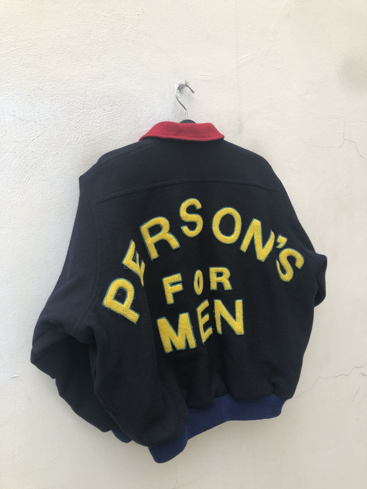 PERSON'S 80s Person’s Japan Spell Out Varsity Oversize Bomber Wool Size US XL / EU 56 / 4 - 7 Thumbnail