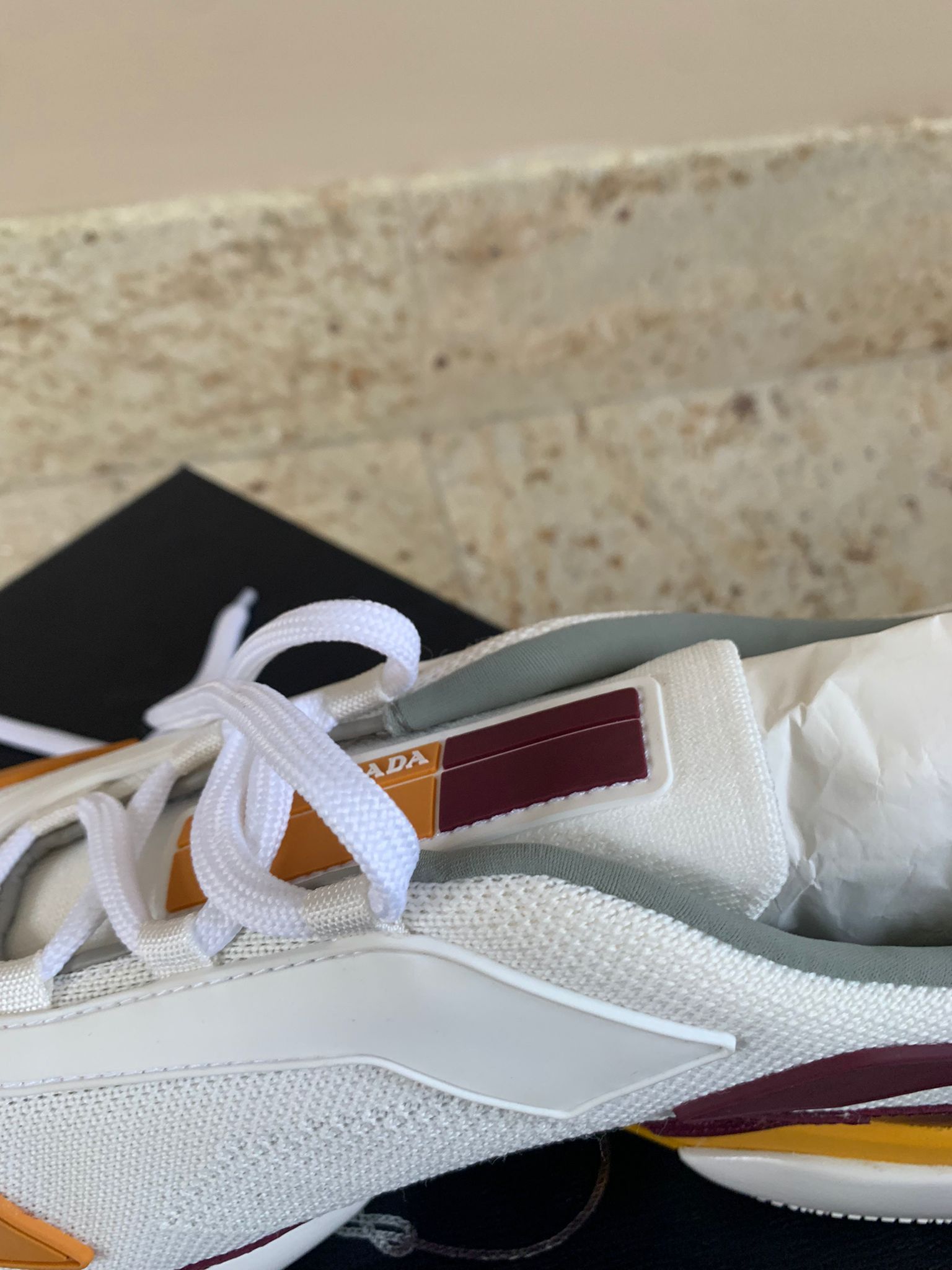 Prada Cloudbust Sport Knit Trainer in White & Red Size US 11 / EU 44 - 10 Thumbnail