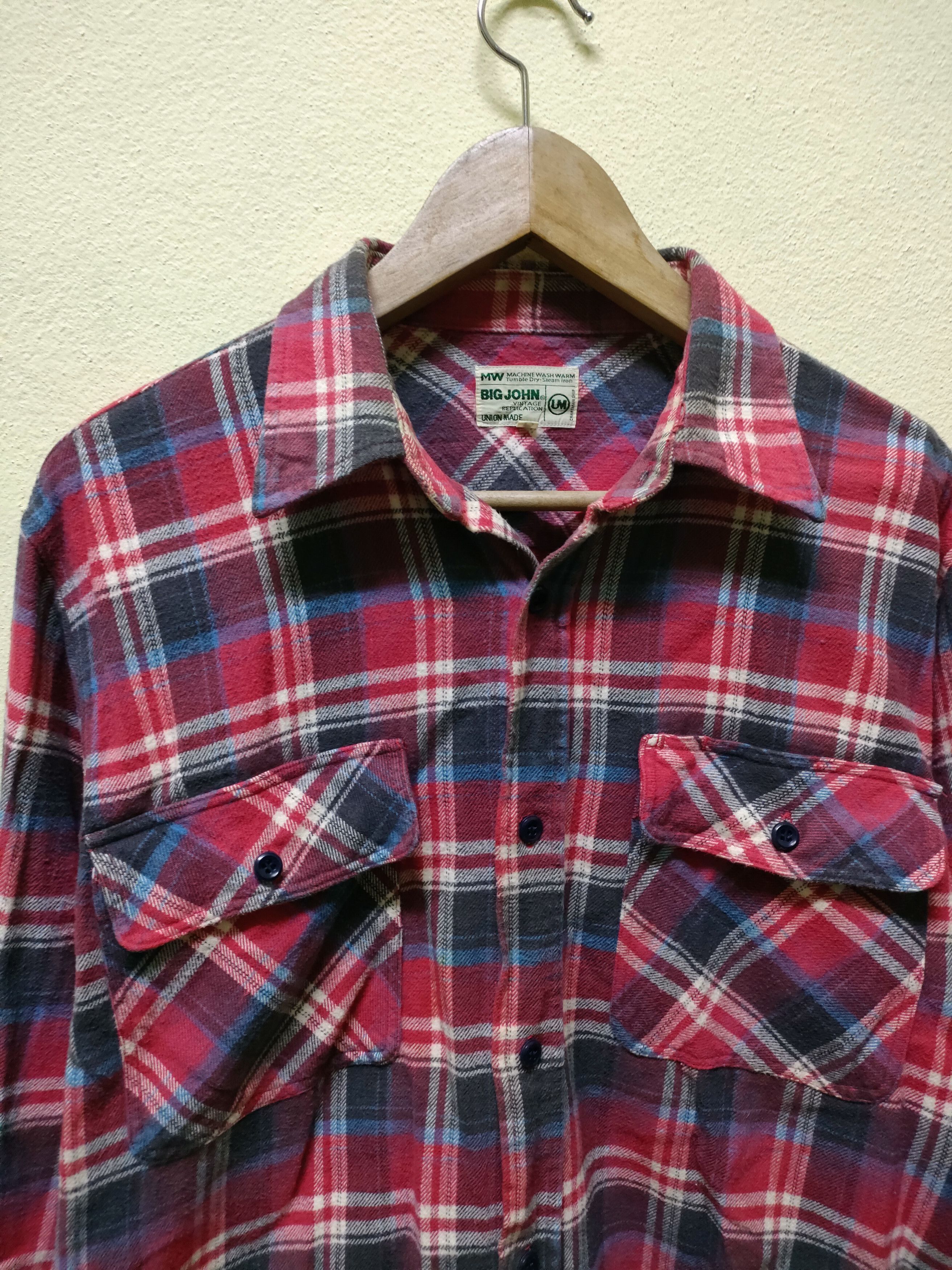 Big John × Flannel × Japanese Brand 💥 Best Offer 💥 Big John Flannel Double Pocket Size US M / EU 48-50 / 2 - 4 Thumbnail