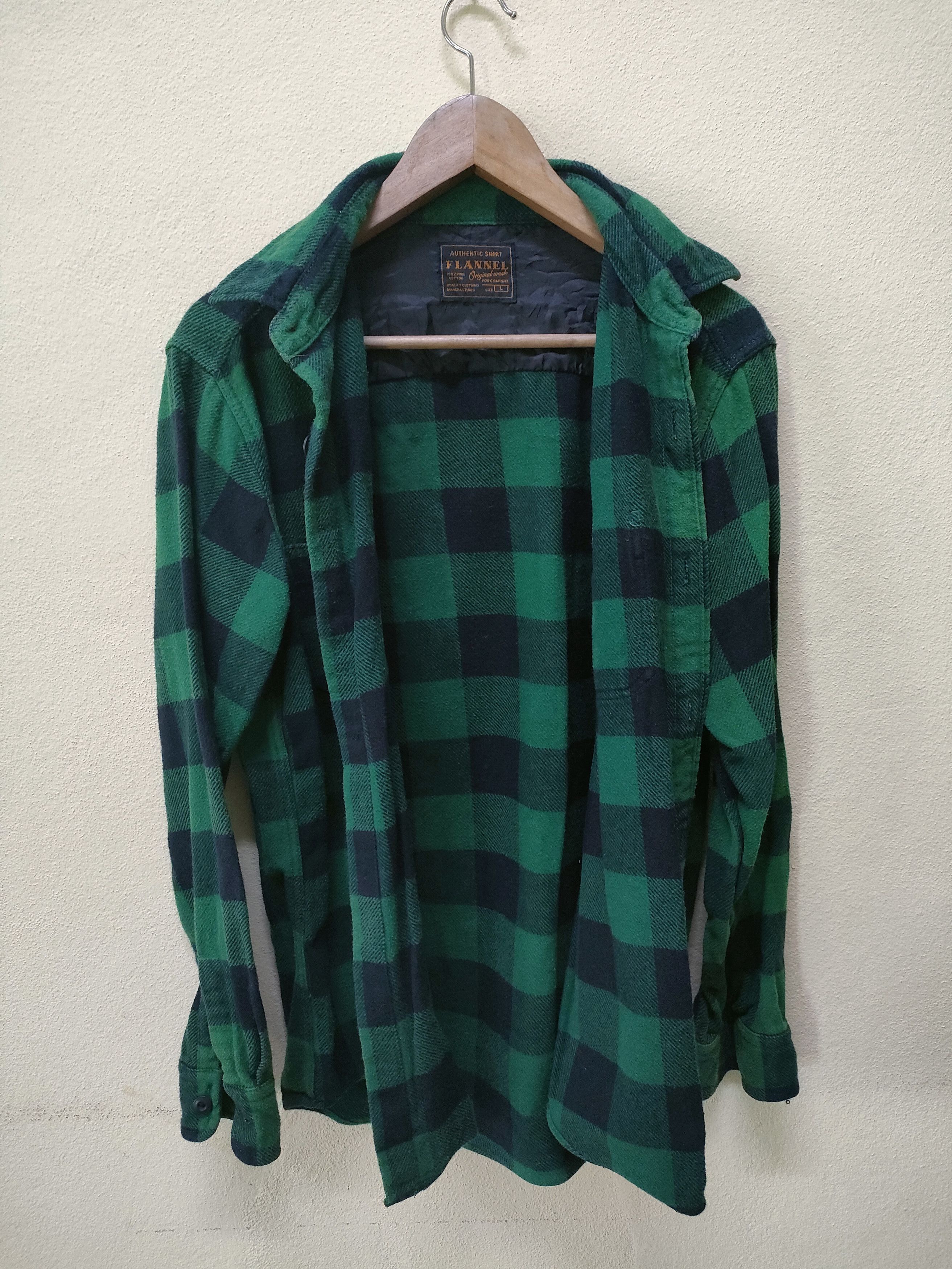 Flannel × Uniqlo × Vintage 🔥 Steal 🔥 Vintage Uniqlo Flannel Green Tartan Size US L / EU 52-54 / 3 - 6 Thumbnail