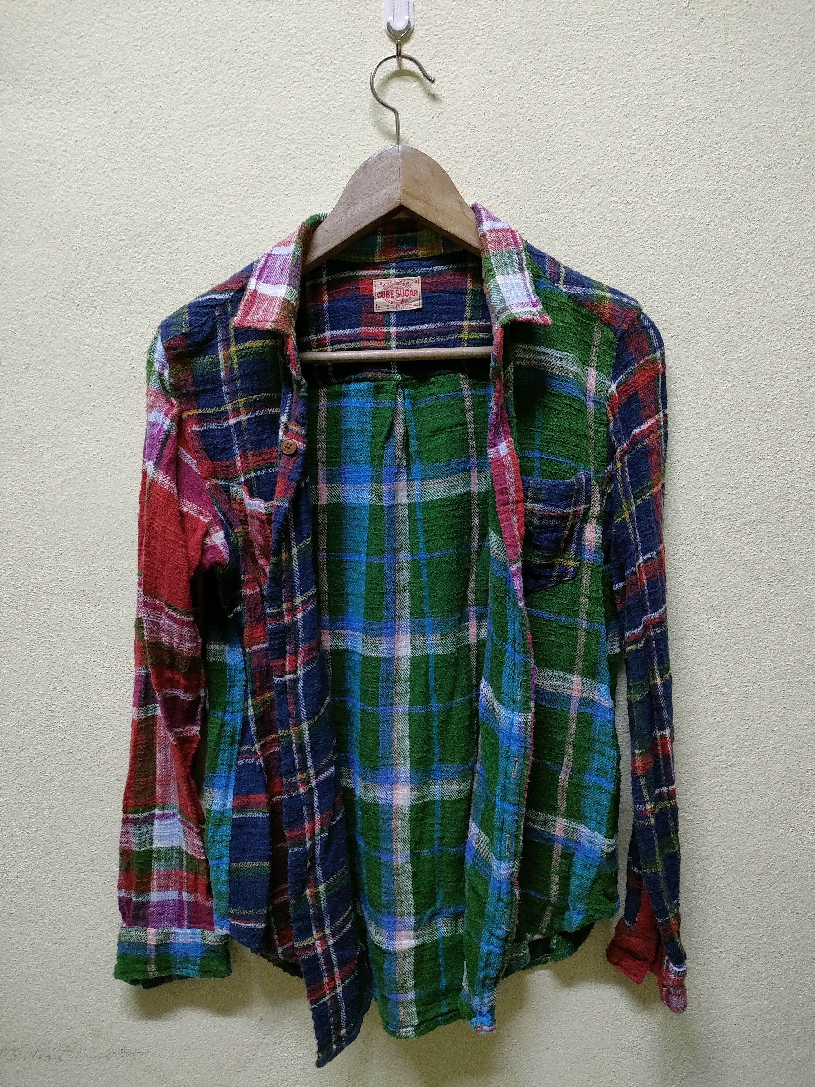 Flannel × Japanese Brand 🔥 Steal 🔥 Cube Sugar Crazy Color Flannel Size US M / EU 48-50 / 2 - 8 Thumbnail