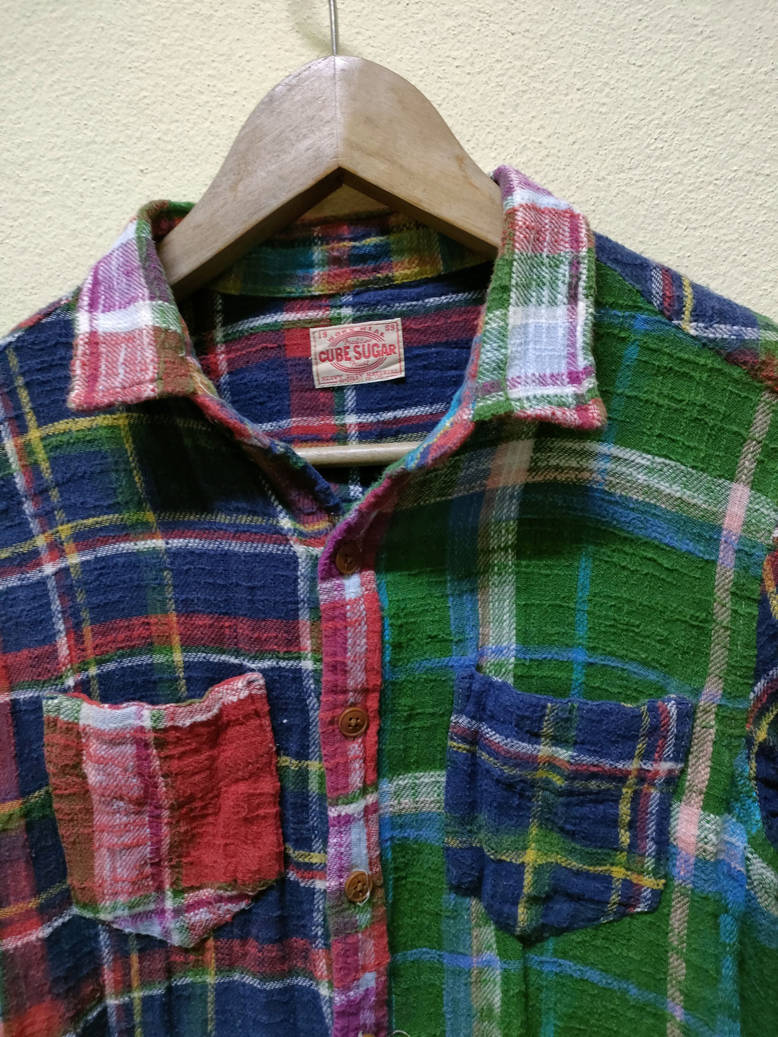 Flannel × Japanese Brand 🔥 Steal 🔥 Cube Sugar Crazy Color Flannel Size US M / EU 48-50 / 2 - 4 Thumbnail