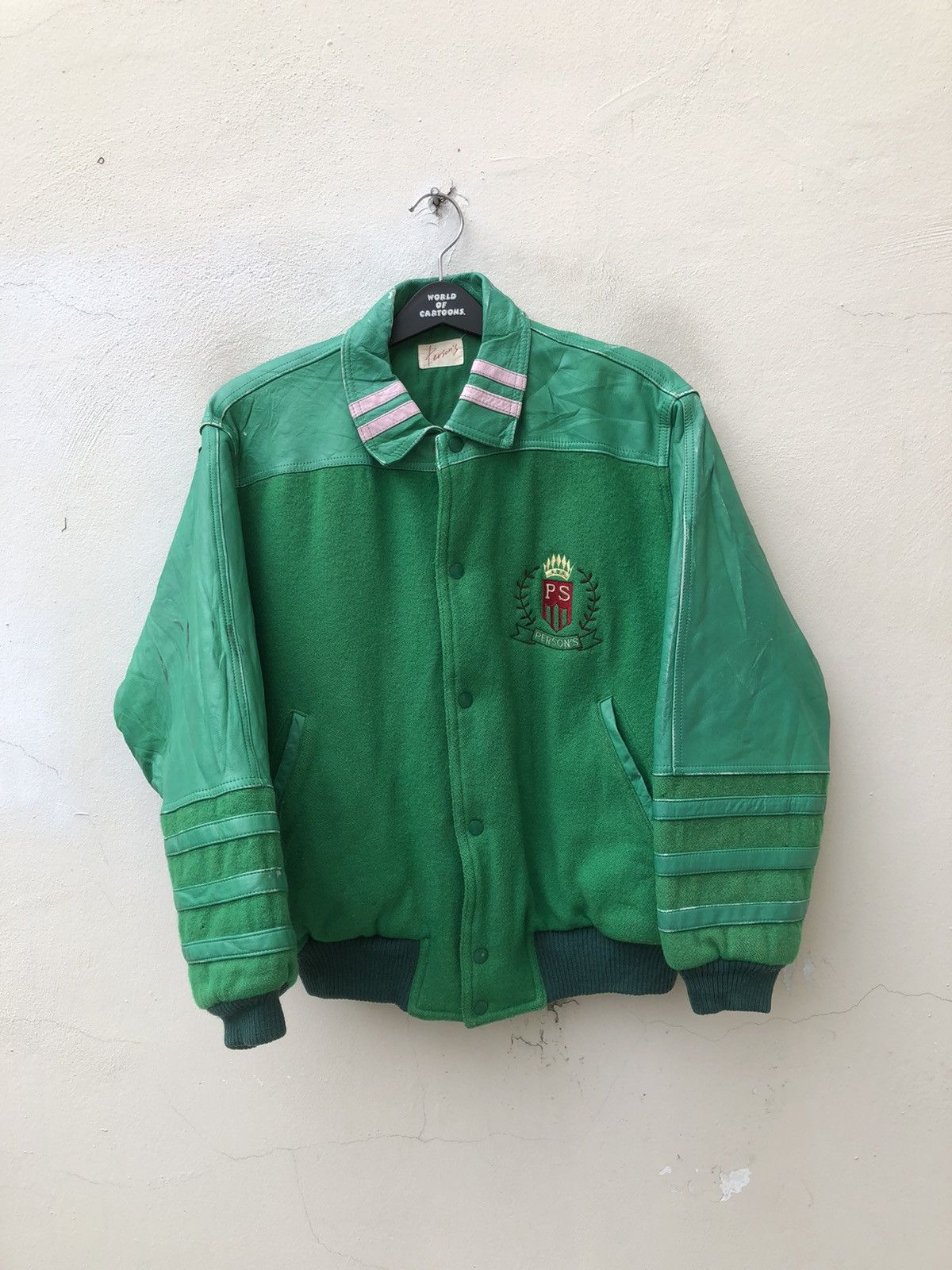 PERSON'S Vintage 90s Person’s Japan Spell Baggy Varsity Bomber Jacket Size US L / EU 52-54 / 3 - 15 Thumbnail