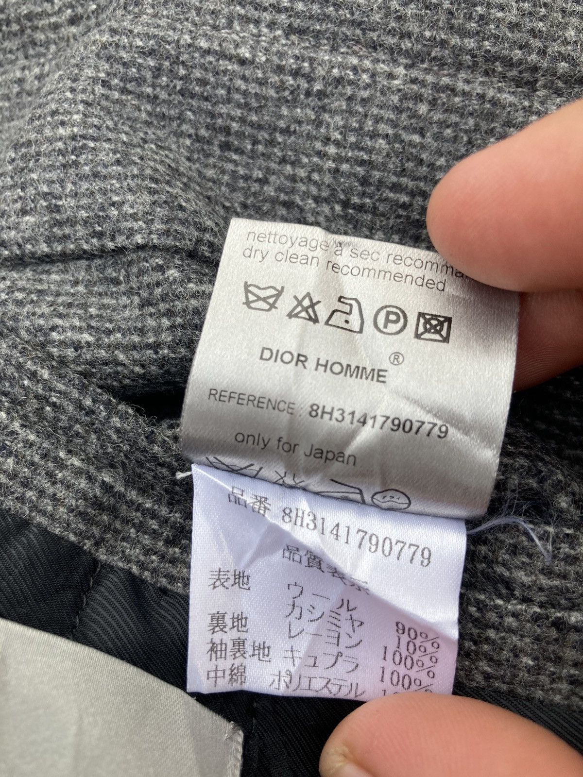 Dior × Hedi Slimane DIOR HOMME GREY WOOL CASHMERE JACKET Size M / US 6-8 / IT 42-44 - 12 Thumbnail