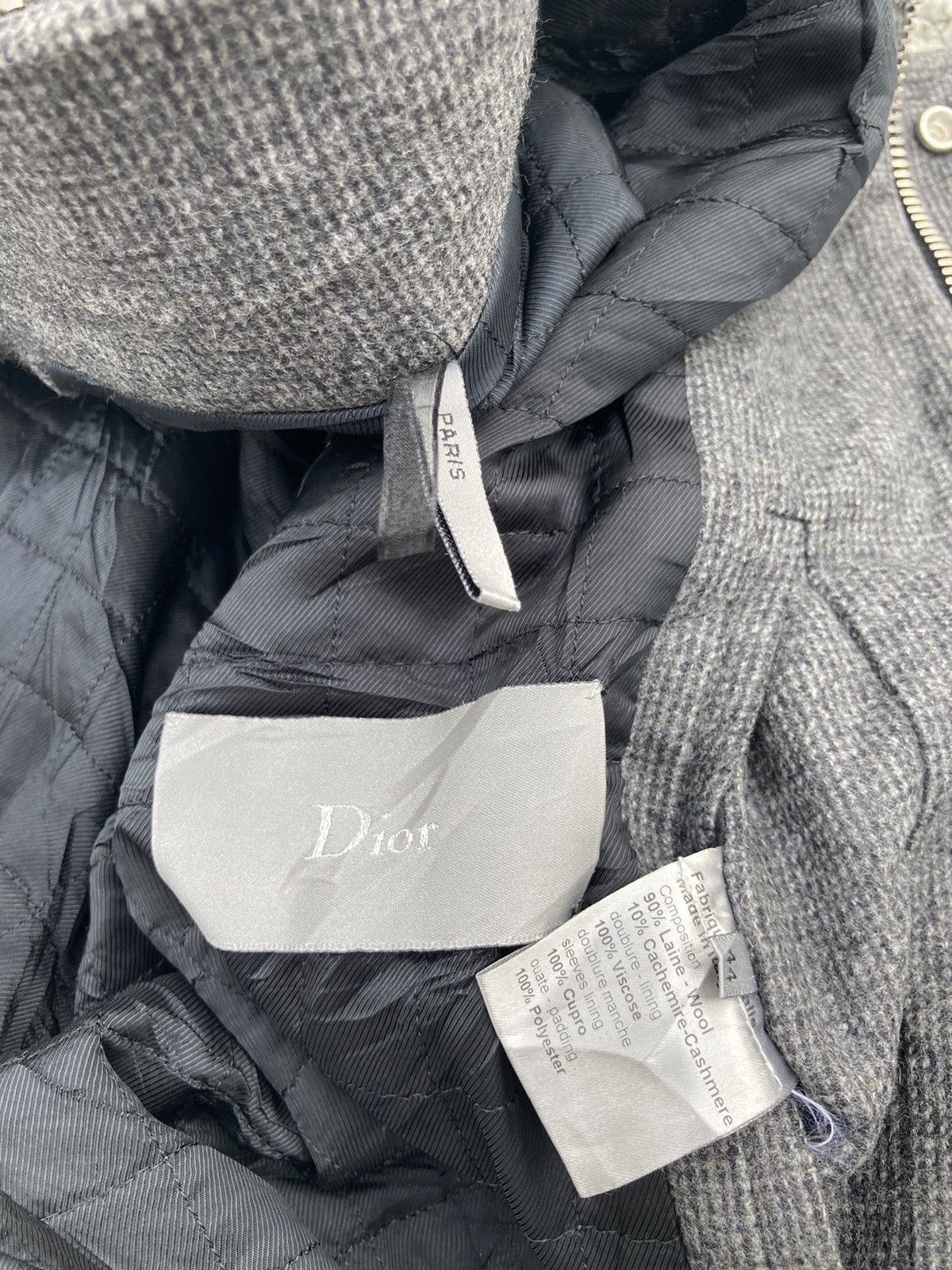 Dior × Hedi Slimane DIOR HOMME GREY WOOL CASHMERE JACKET Size M / US 6-8 / IT 42-44 - 9 Thumbnail