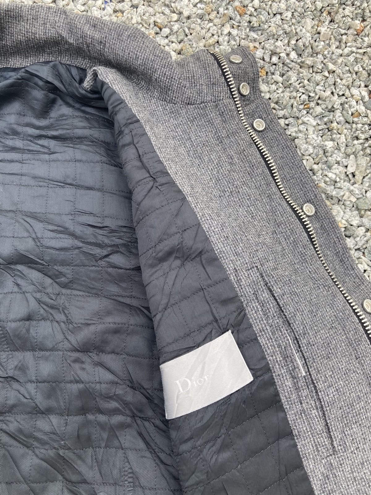 Dior × Hedi Slimane DIOR HOMME GREY WOOL CASHMERE JACKET Size M / US 6-8 / IT 42-44 - 5 Thumbnail