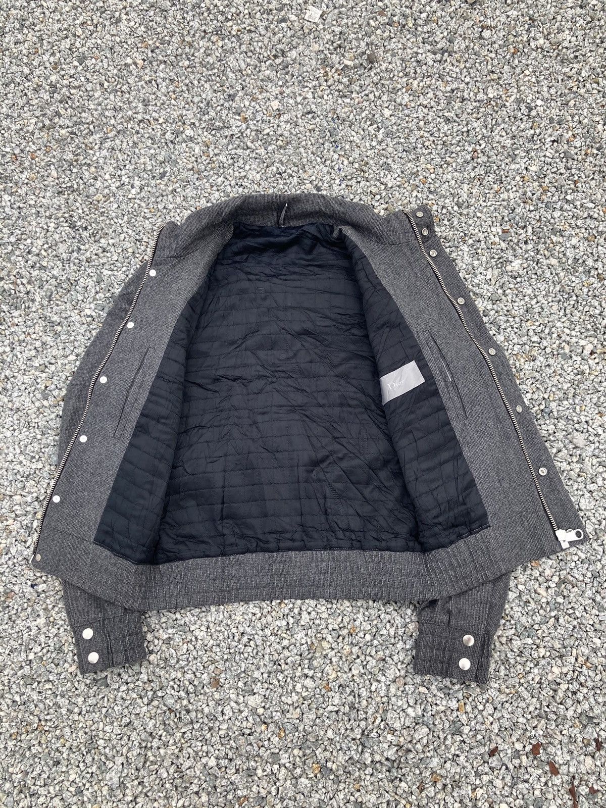 Dior × Hedi Slimane DIOR HOMME GREY WOOL CASHMERE JACKET Size M / US 6-8 / IT 42-44 - 2 Thumbnail