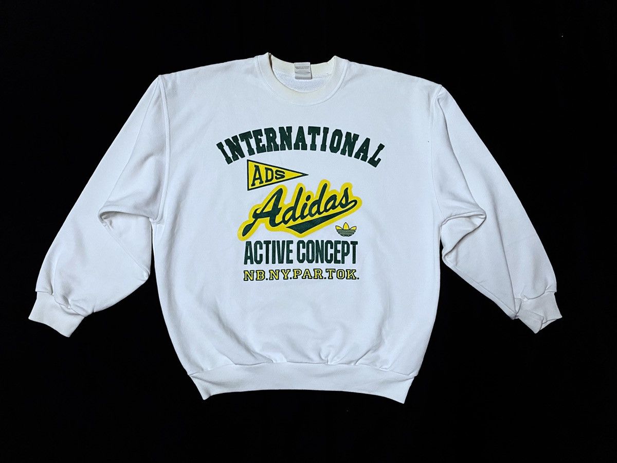 Adidas × Vintage 90s Adidas Vintage Big Logo Sweatshirt Size US L / EU 52-54 / 3 - 1 Thumbnail