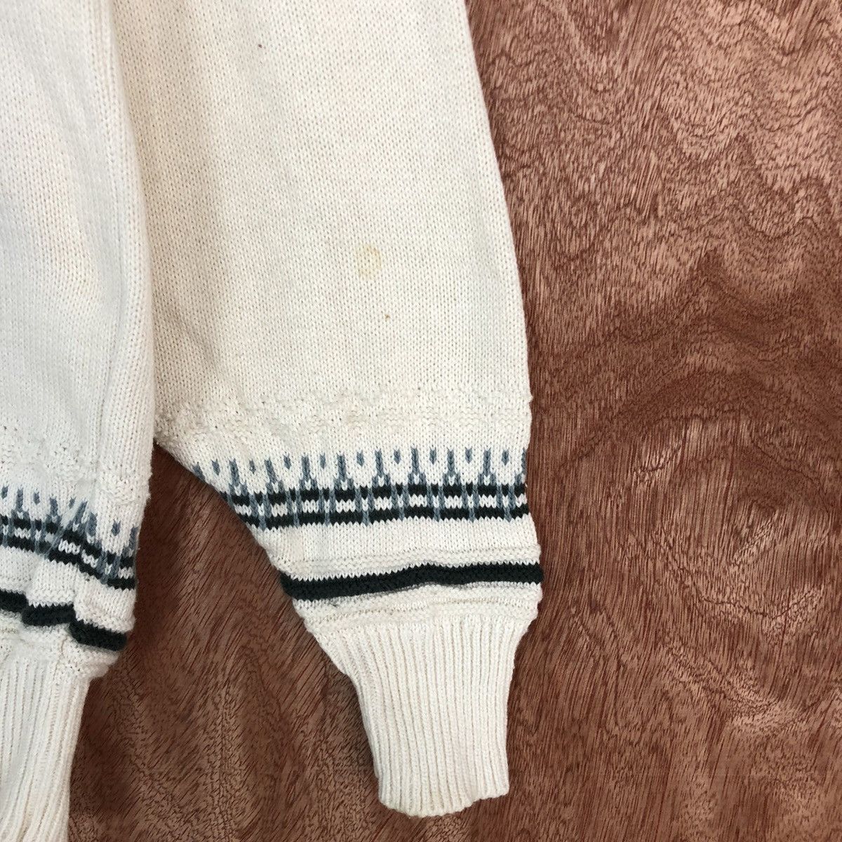 Vintage DL Guy White sweatshirt stripe Knitwear #c752 Size US M / EU 48-50 / 2 - 4 Thumbnail