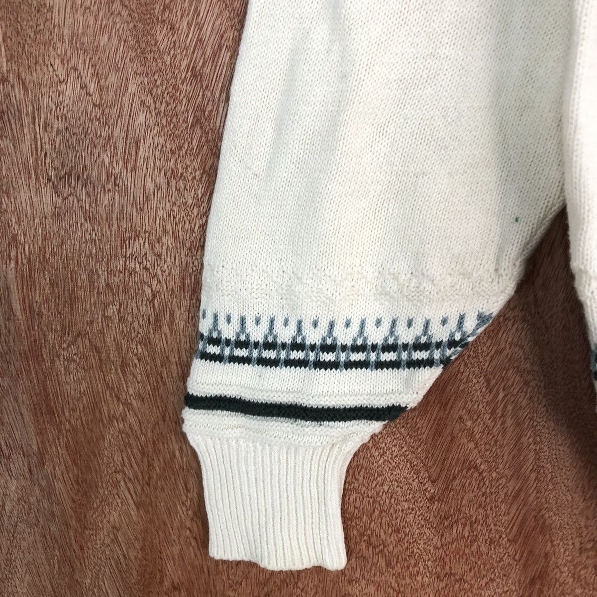 Vintage DL Guy White sweatshirt stripe Knitwear #c752 Size US M / EU 48-50 / 2 - 6 Thumbnail