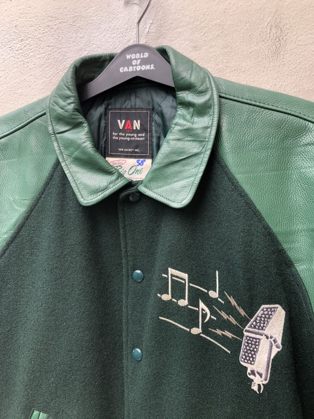 Van Vintage 80s Van Jac Embroidery Juke Box Club Varsity Jacket Size US L / EU 52-54 / 3 - 15 Thumbnail