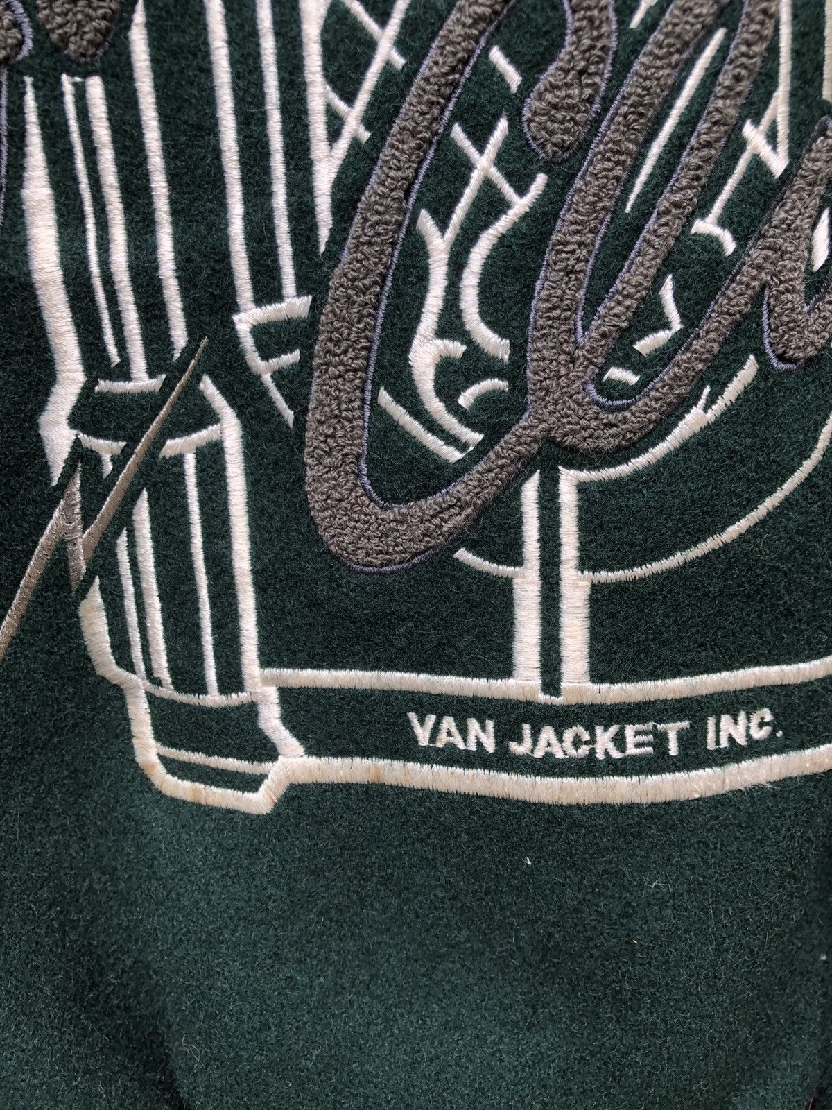 Van Vintage 80s Van Jac Embroidery Juke Box Club Varsity Jacket Size US L / EU 52-54 / 3 - 8 Thumbnail