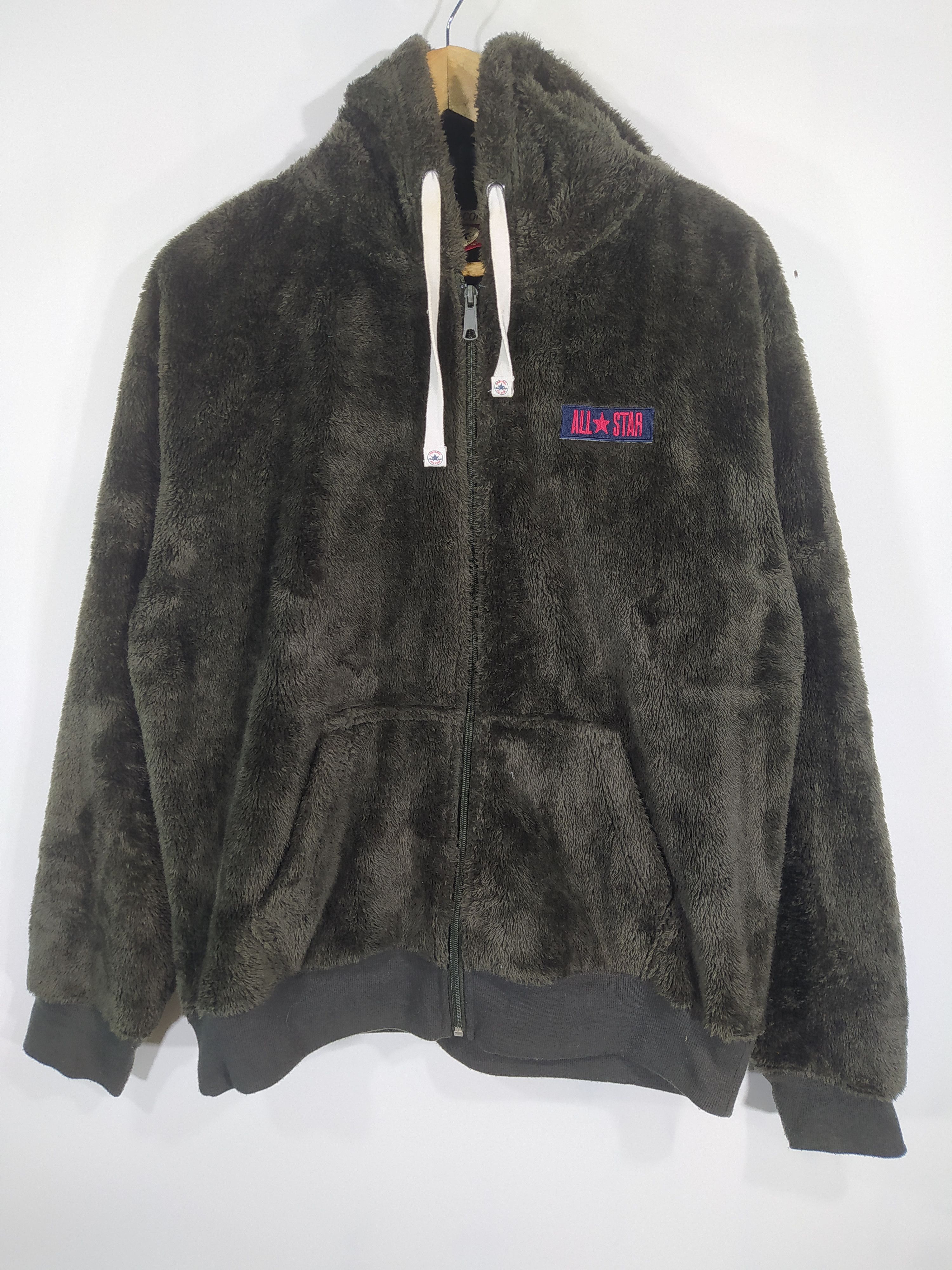 Converse × Vintage 🔥BEST OFFER Converse Pile Fleece Hoodie Size US L / EU 52-54 / 3 - 1 Thumbnail