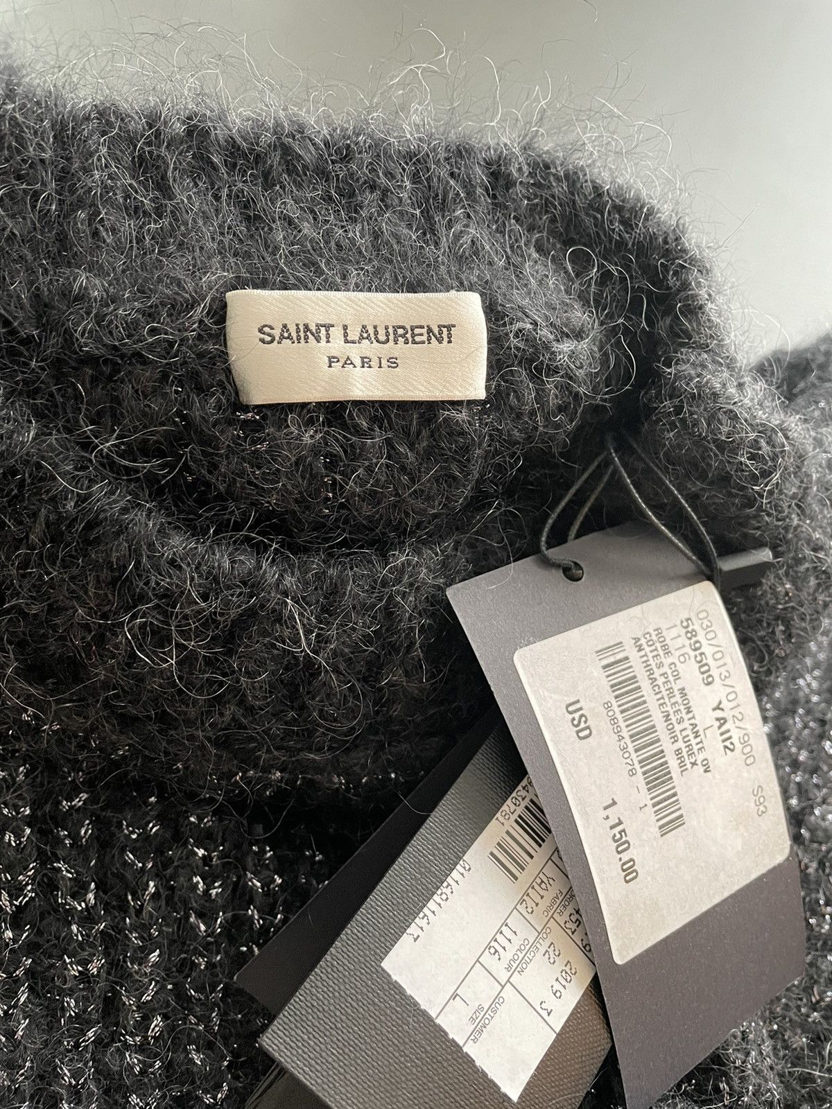 Hedi Slimane × Saint Laurent Paris × Yves Saint Laurent Super Runway Limited Edition Lurex Saint Laurent Sweater Size US L / EU 52-54 / 3 - 9 Thumbnail