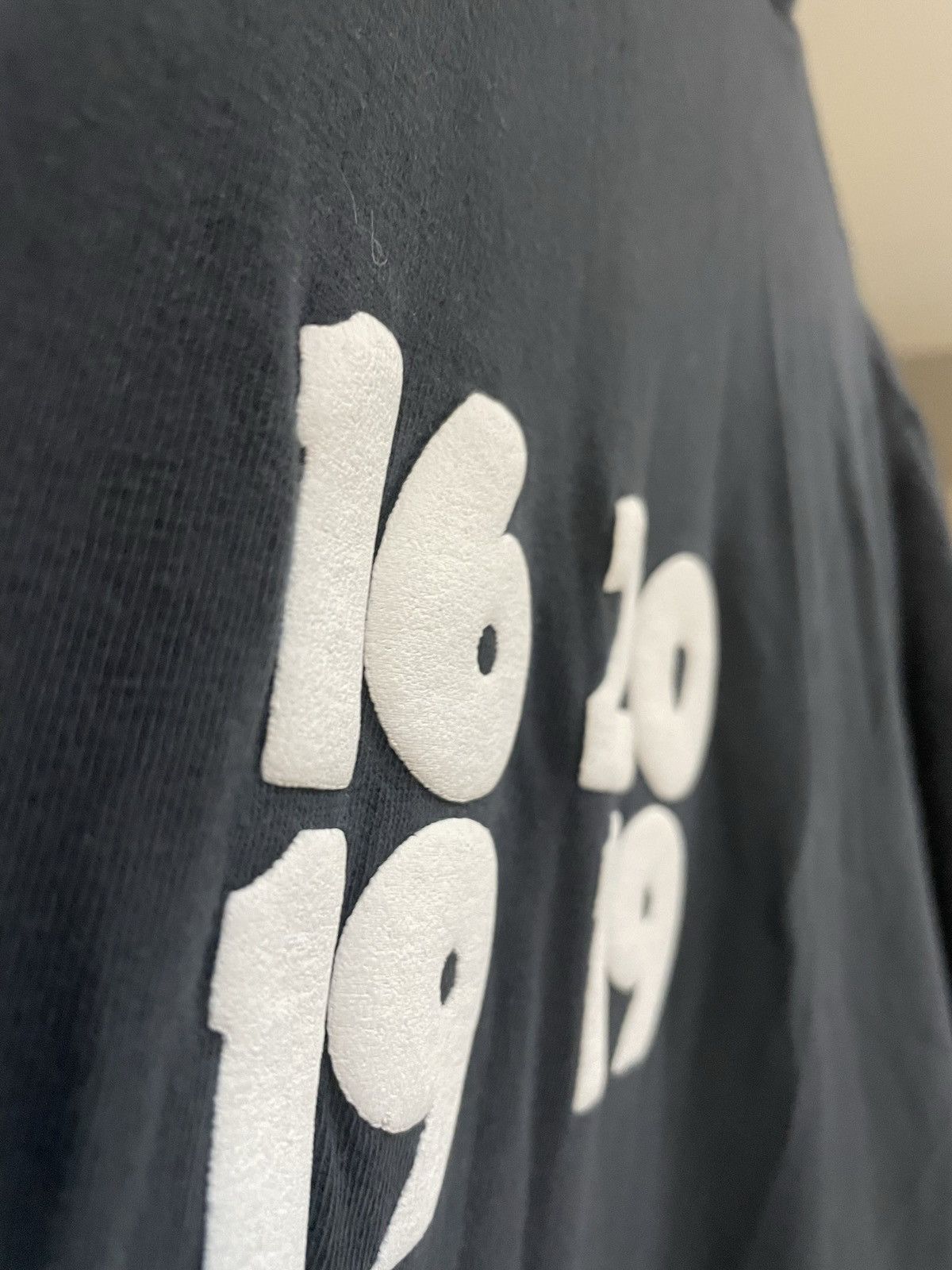 DENIM TEARS Denim Tears Peace Logo 1619-2019 Puff Print Black Tee Size US M / EU 48-50 / 2 - 4 Thumbnail