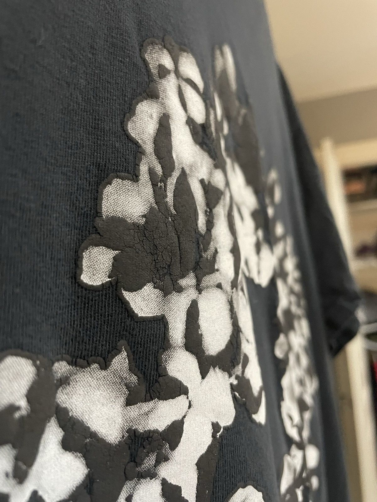 DENIM TEARS Denim Tears Peace Logo 1619-2019 Puff Print Black Tee Size US M / EU 48-50 / 2 - 5 Thumbnail