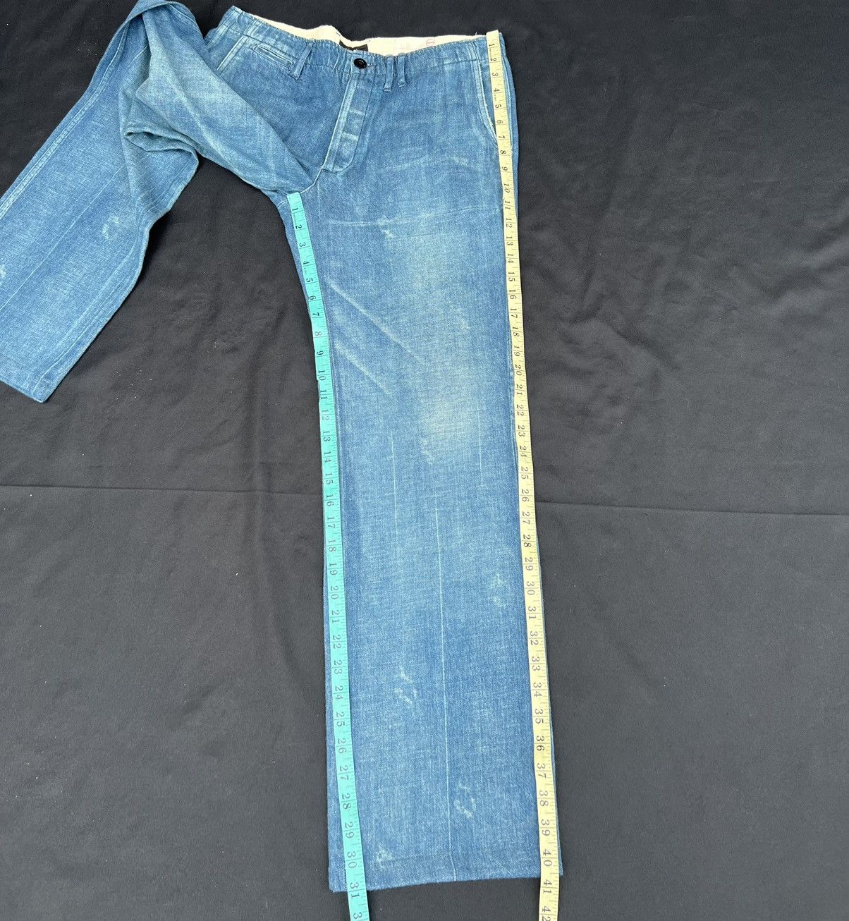 Chimala Chimala Japan Rips Distressed Denim Chinos Trouser Pant Size US 33 - 4 Thumbnail