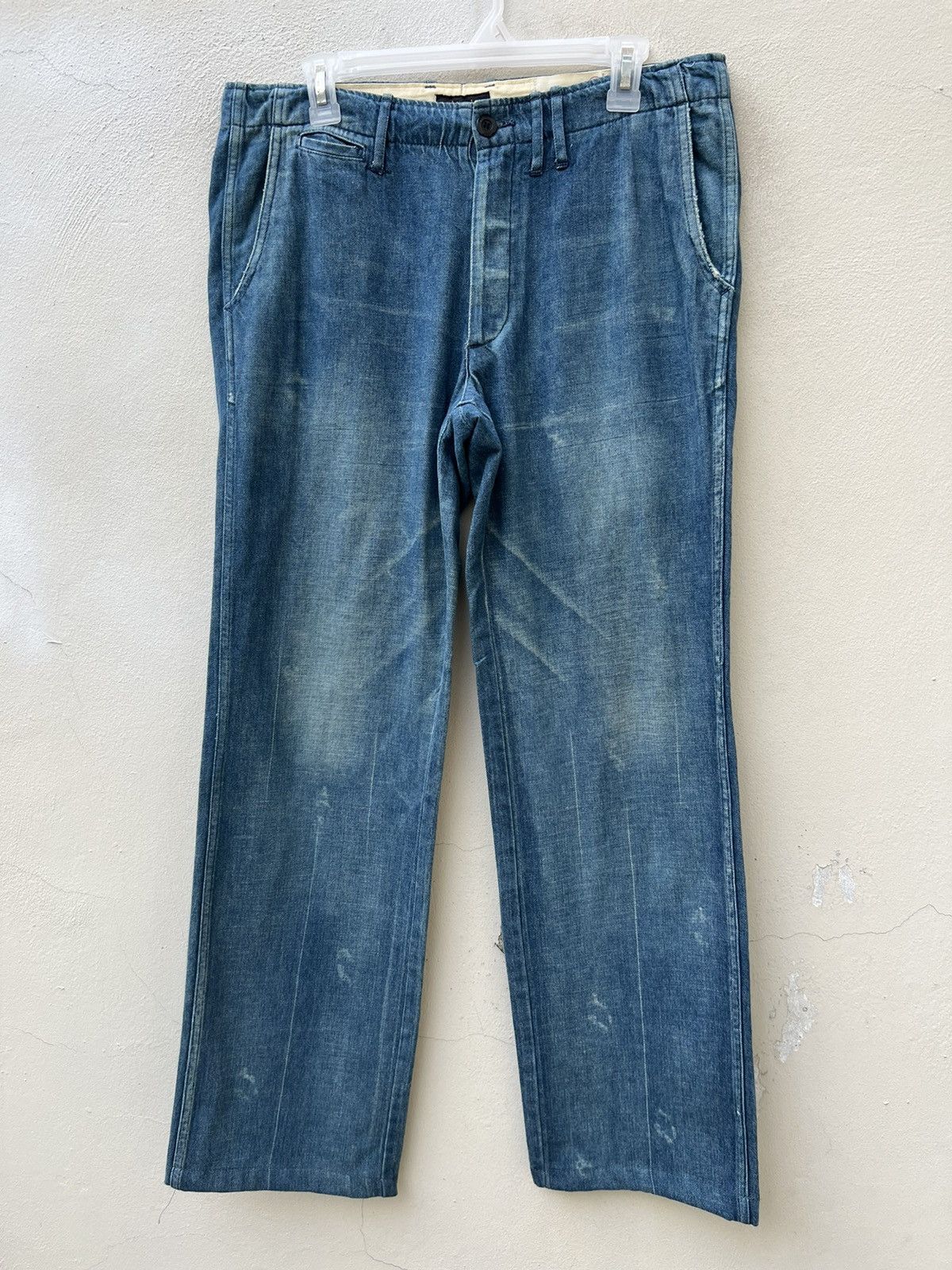 Chimala Chimala Japan Rips Distressed Denim Chinos Trouser Pant Size US 33 - 6 Thumbnail