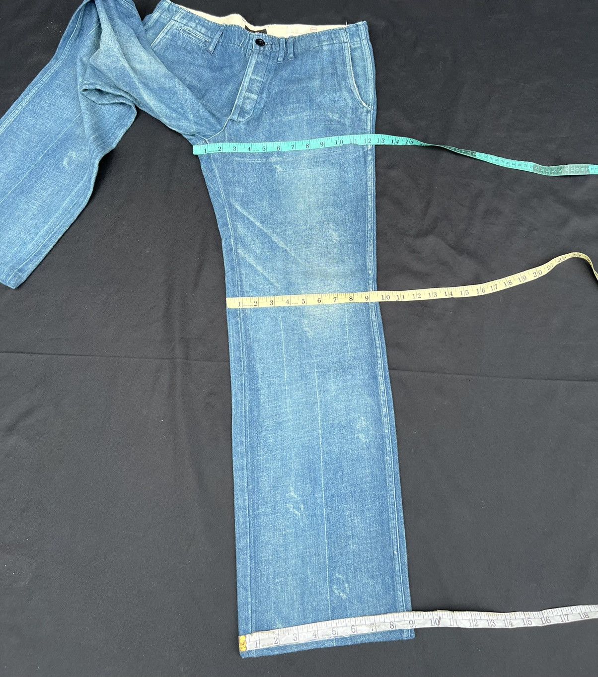 Chimala Chimala Japan Rips Distressed Denim Chinos Trouser Pant Size US 33 - 3 Thumbnail