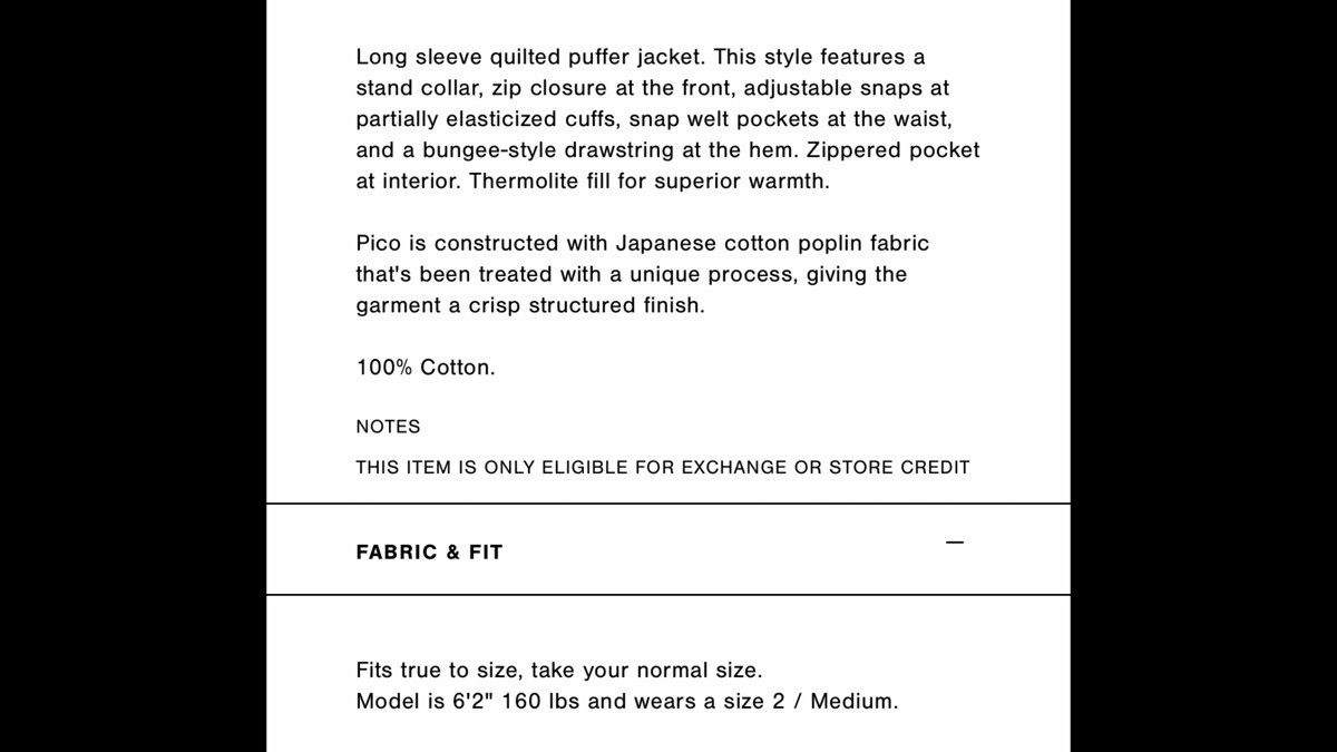 John Elliott John Elliott pico puffer jacket. 4/XL. $898 Size US XL / EU 56 / 4 - 2 Thumbnail