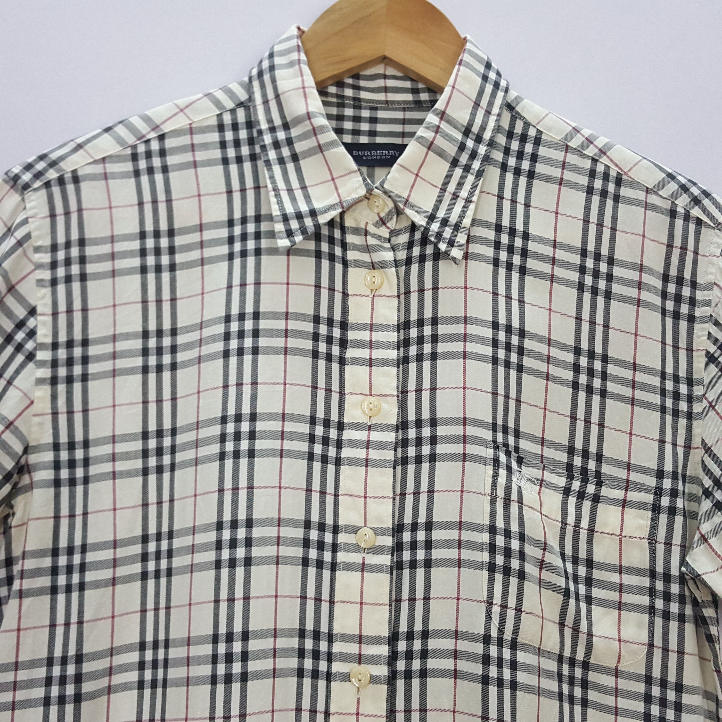 Burberry × Vintage Vintage Burberry Nova Check Short Sleeve Shirt Size US S / EU 44-46 / 1 - 4 Thumbnail