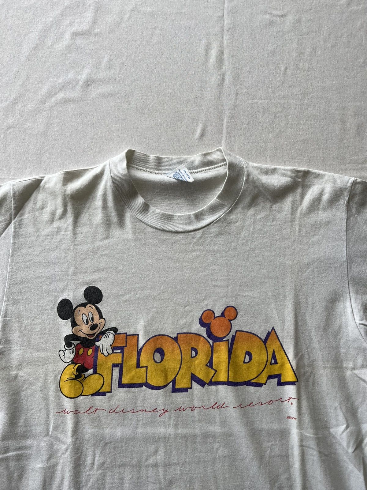 Cartoon Network Vintage 90s Disney Mickey Mouse Florida Tee (Beauty Beast) Size US L / EU 52-54 / 3 - 4 Thumbnail