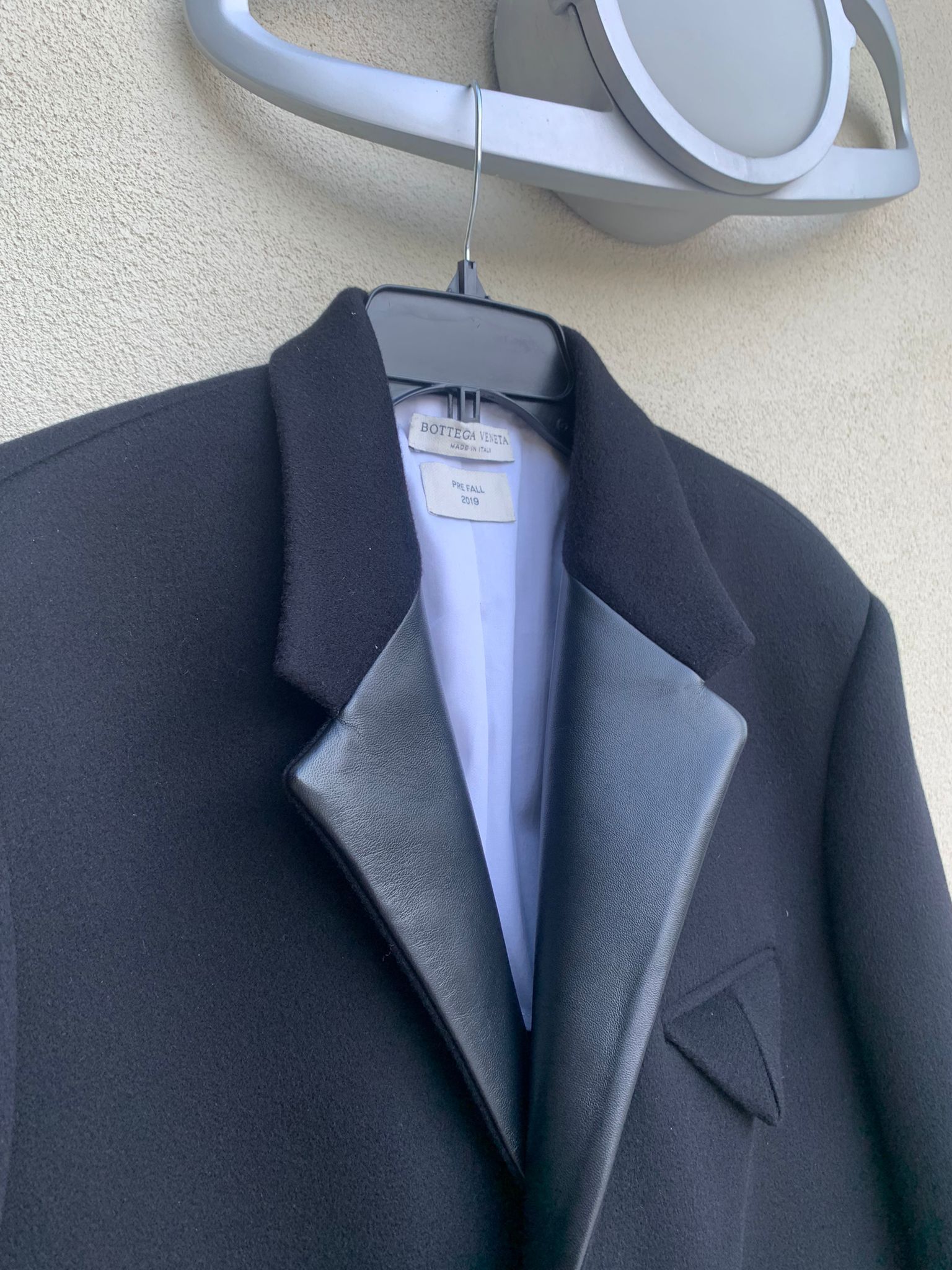 Bottega Veneta Bonded Cashmere Coat With Leather Lapel in Black Size US L / EU 52-54 / 3 - 7 Thumbnail
