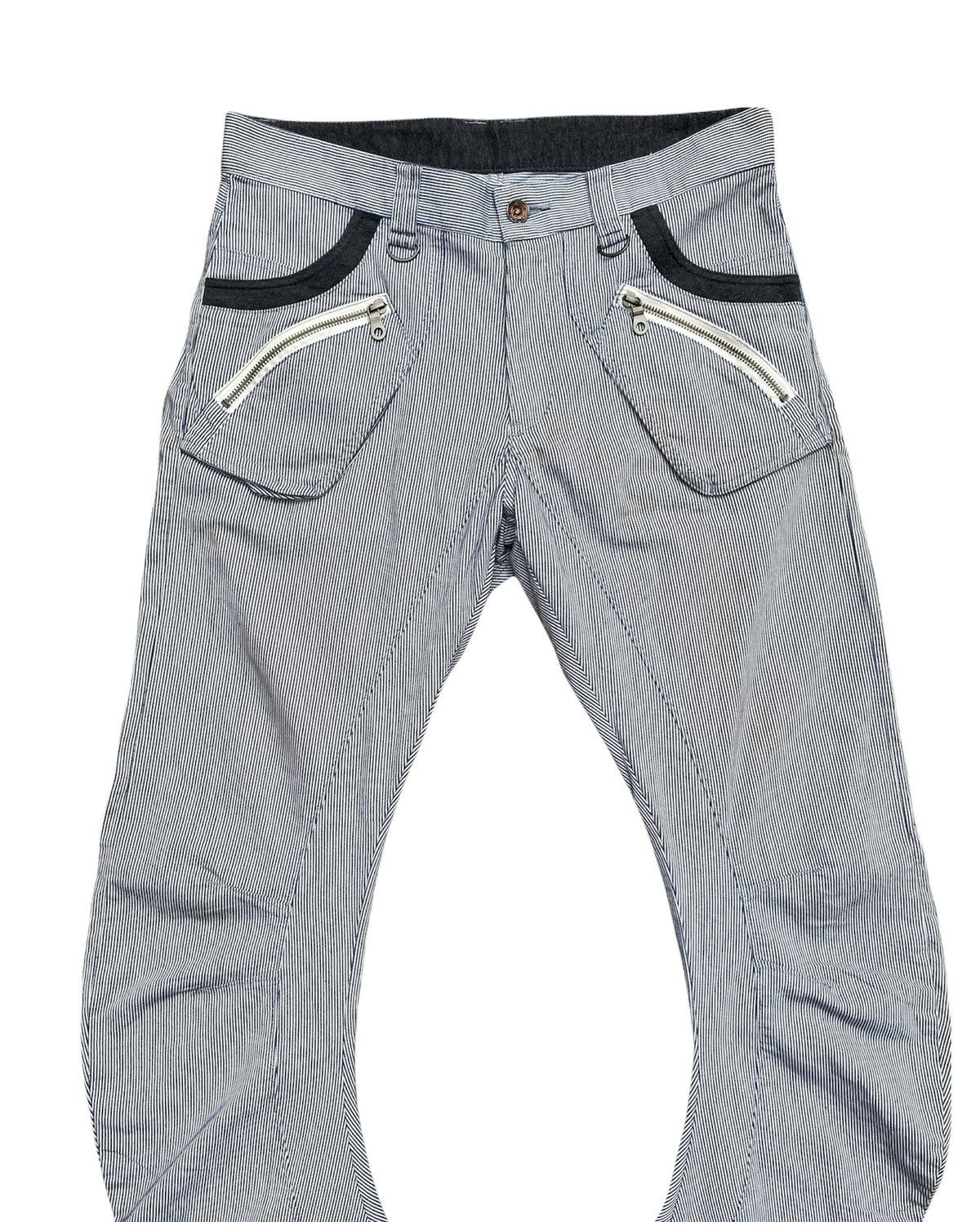 Japanese Brand × PPFM Japanese Brand PPFM Banana Cut Curve Leg Bondage Denim Pants Size US 33 - 3 Thumbnail