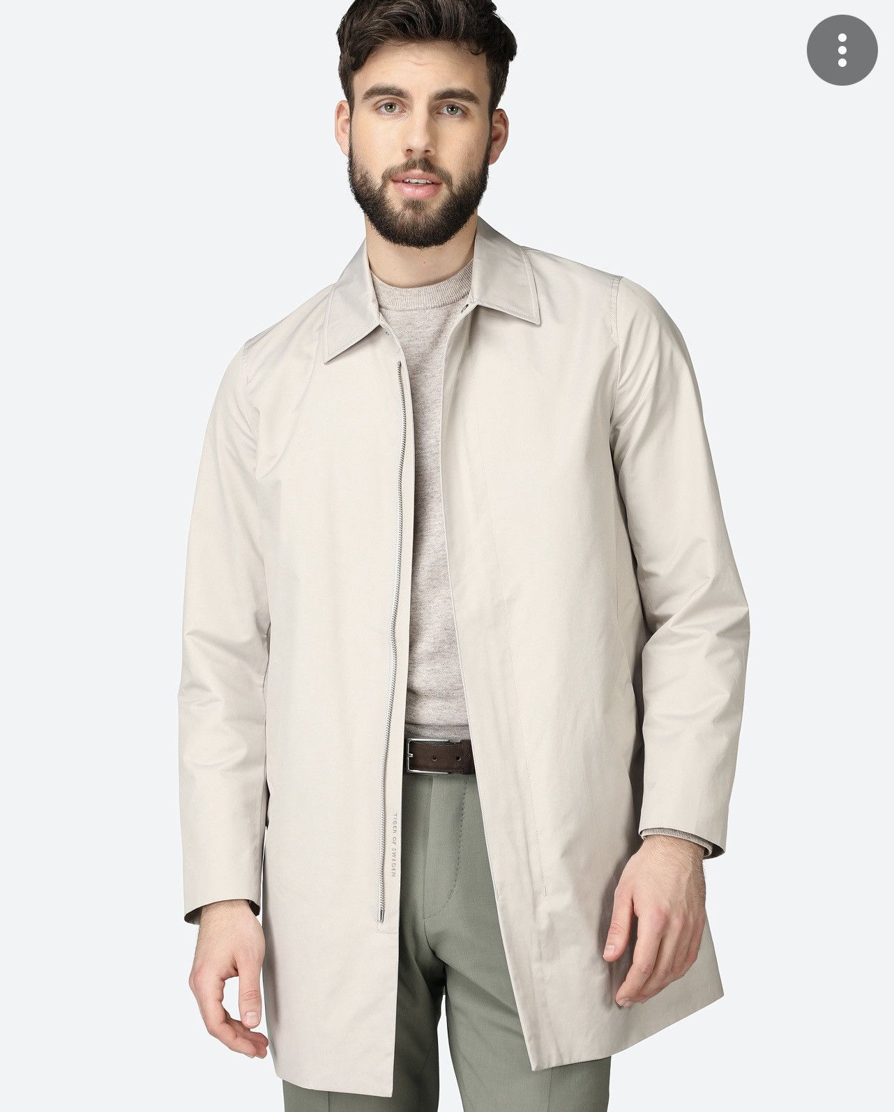 image of Archival Clothing x Mossimo VTG Massimo Rebecchi Tdm Beige Id Water Resistant Overcoats in Cream (S