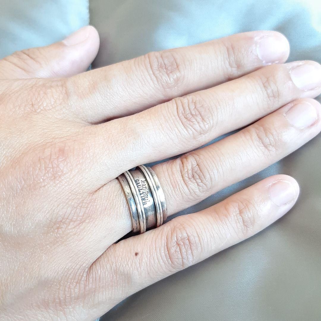Jean Paul Gaultier Silver Logo Ring Size ONE SIZE - 8 Thumbnail