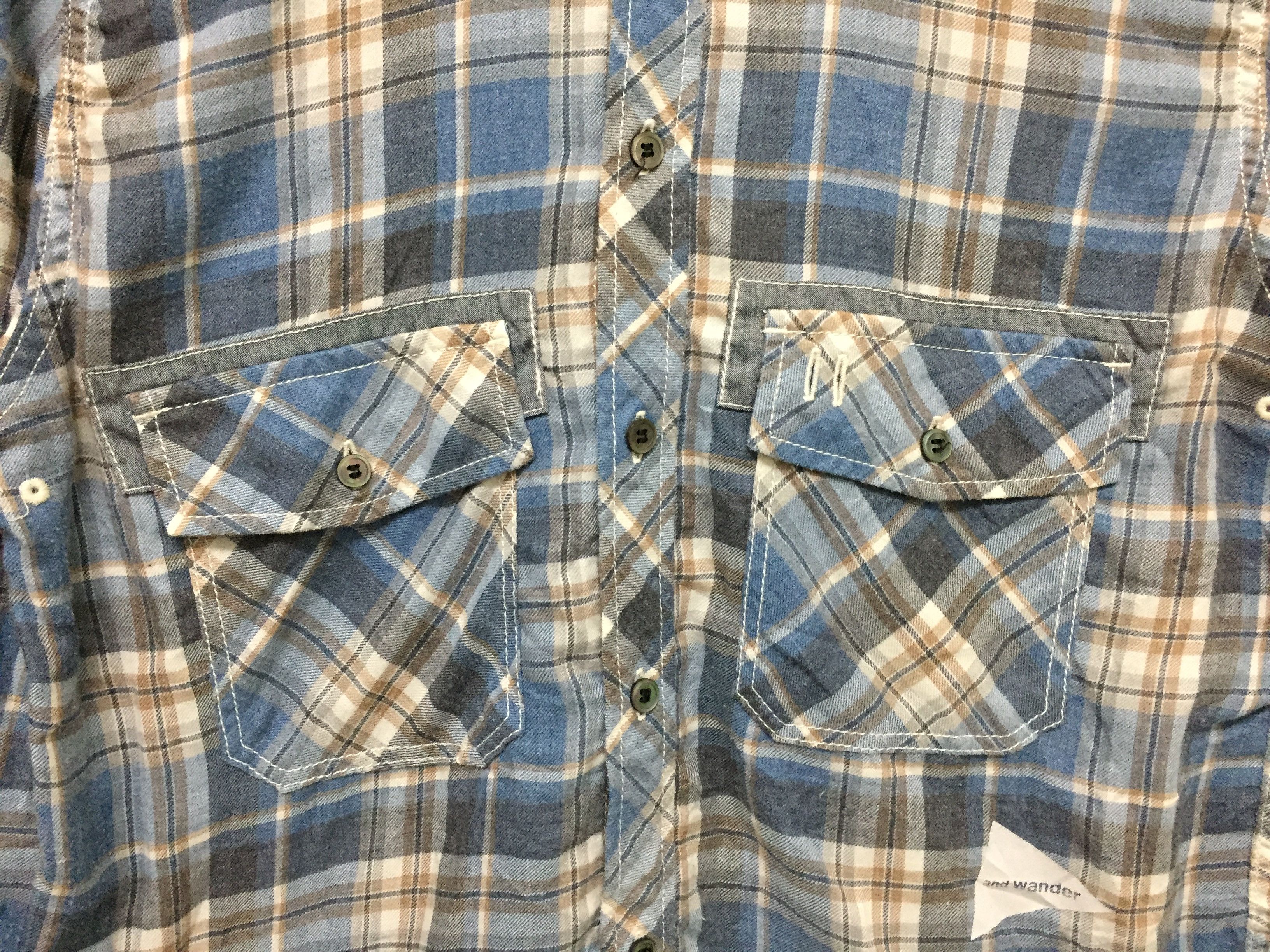 And Wander AND WANDER check double pockets shirt Size US M / EU 48-50 / 2 - 5 Thumbnail