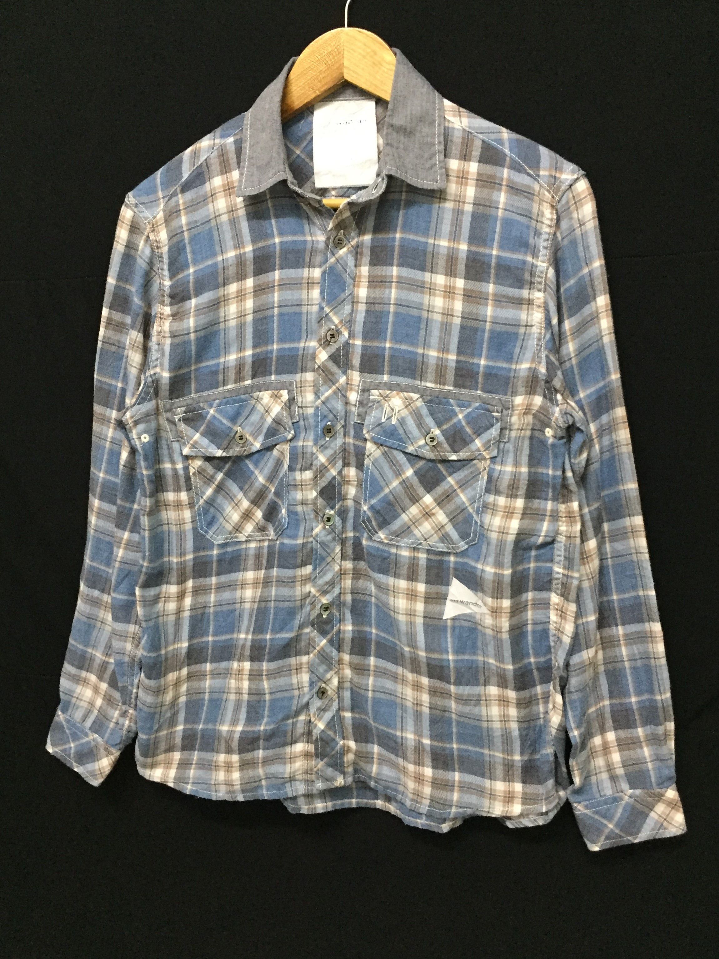 And Wander AND WANDER check double pockets shirt Size US M / EU 48-50 / 2 - 1 Thumbnail