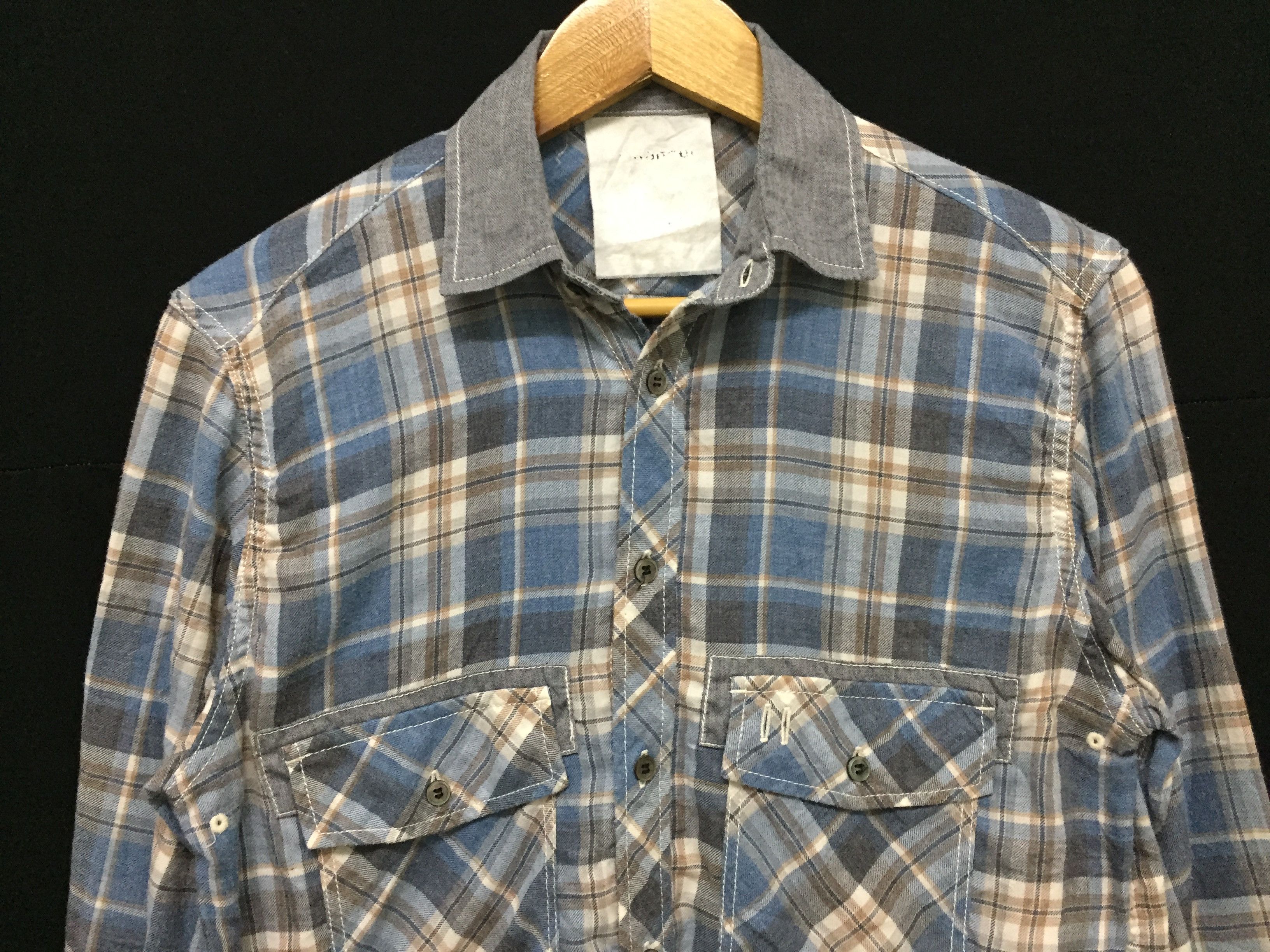 And Wander AND WANDER check double pockets shirt Size US M / EU 48-50 / 2 - 3 Thumbnail