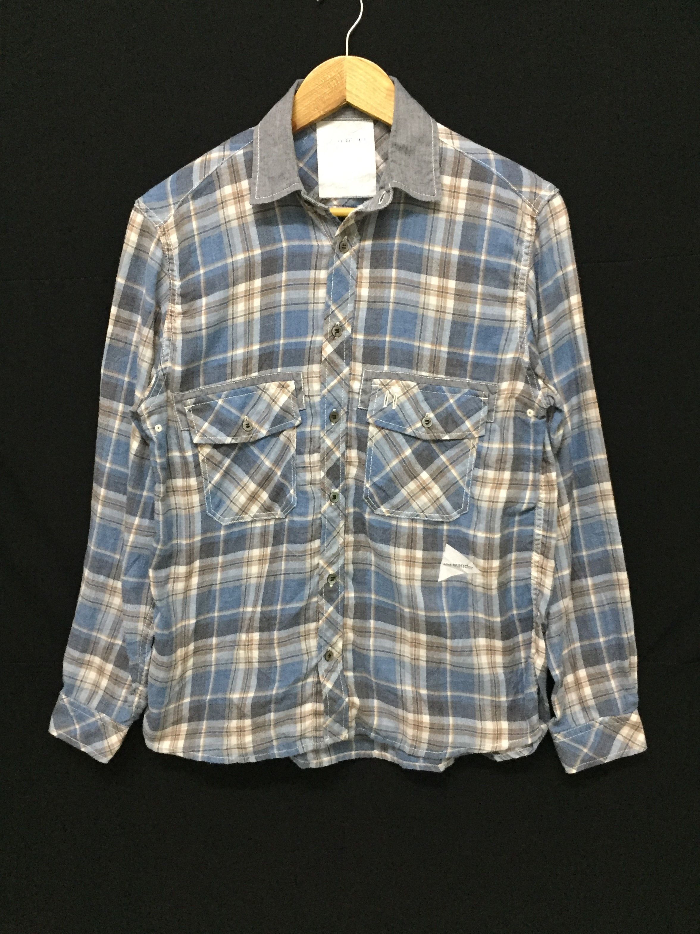And Wander AND WANDER check double pockets shirt Size US M / EU 48-50 / 2 - 2 Thumbnail
