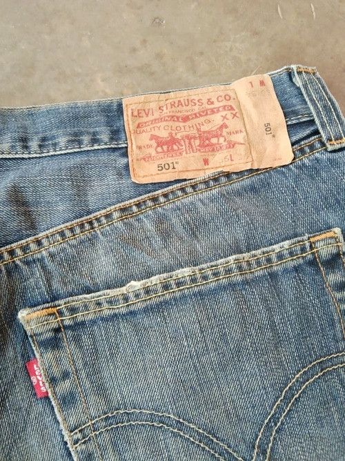 Levi's Vintage Levis 501 Straight Leg Distressed Jeans 36x34 Size US 36 / EU 52 - 5 Thumbnail