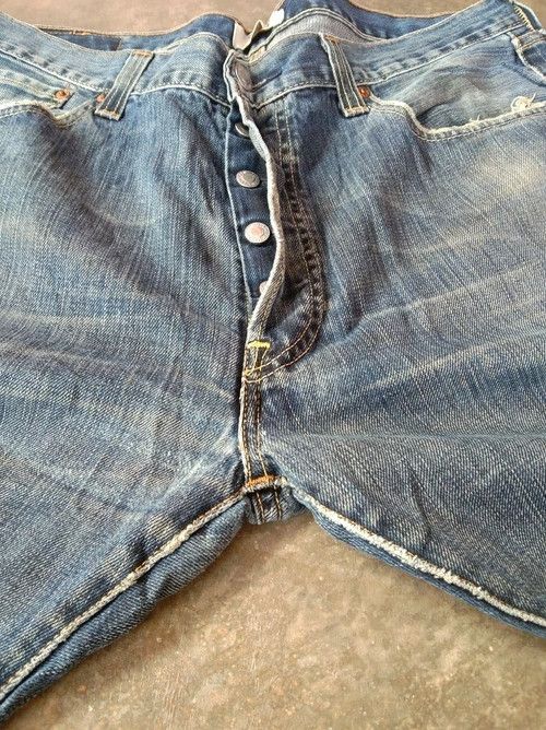 Levi's Vintage Levis 501 Straight Leg Distressed Jeans 36x34 Size US 36 / EU 52 - 7 Thumbnail