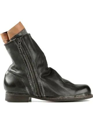 image of Miharayasuhiro Grail!aw09 Distressed Layered Boots.like Sacai Or Guidi in Black, Men's